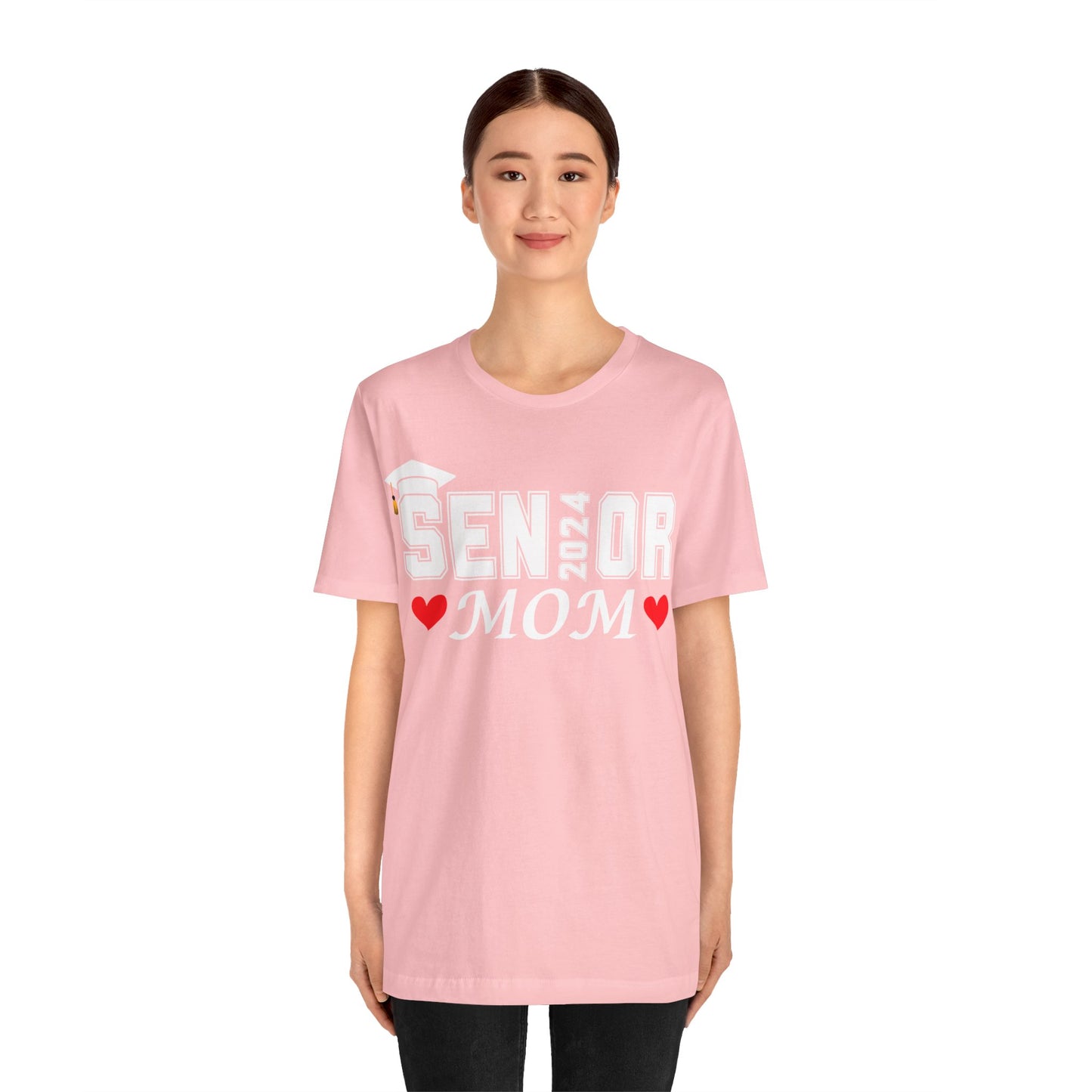 Senior Mom Class of 2024 T-Shirt Pink, Proud Senior Mom Shirt Graduation 2024