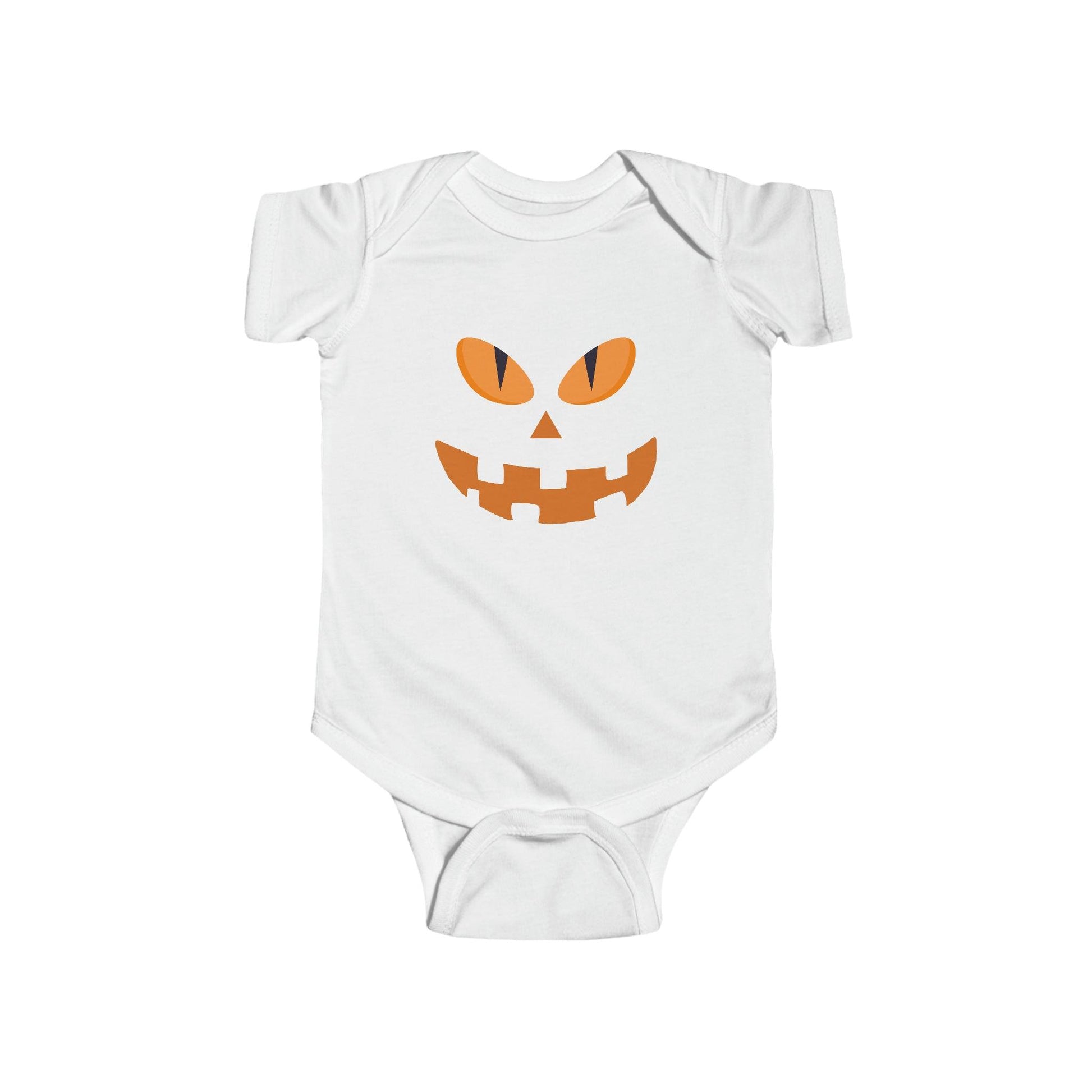 Infant Pumpkin Face Onesie Infant Halloween Costume Infant Fine Jersey Bodysuit for Halloween Infant Halloween Onesie - Giftsmojo
