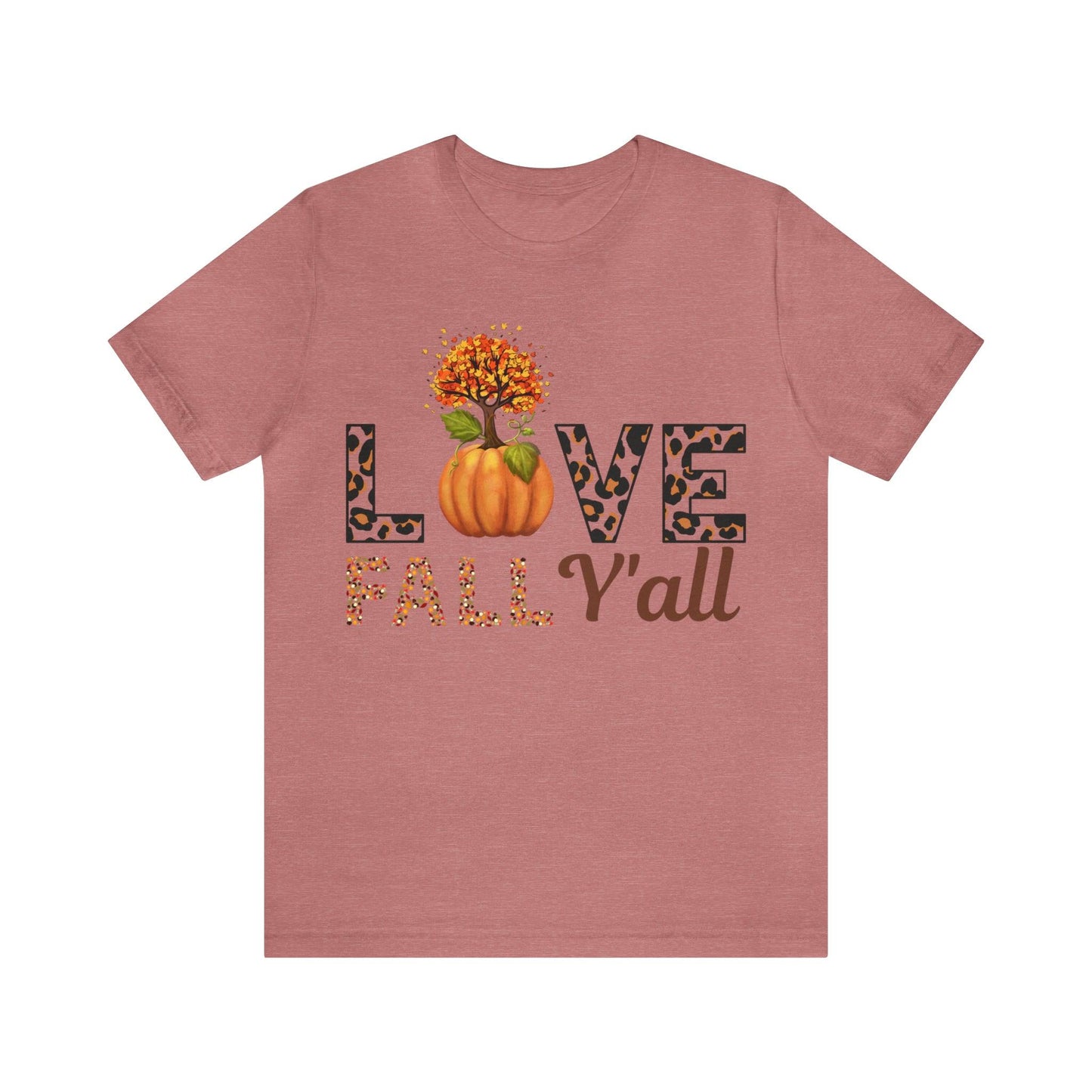 Leopard Print Love Fall Y'all shirt, Autumn Shirt, Fall shirt, Fall Gift - Giftsmojo