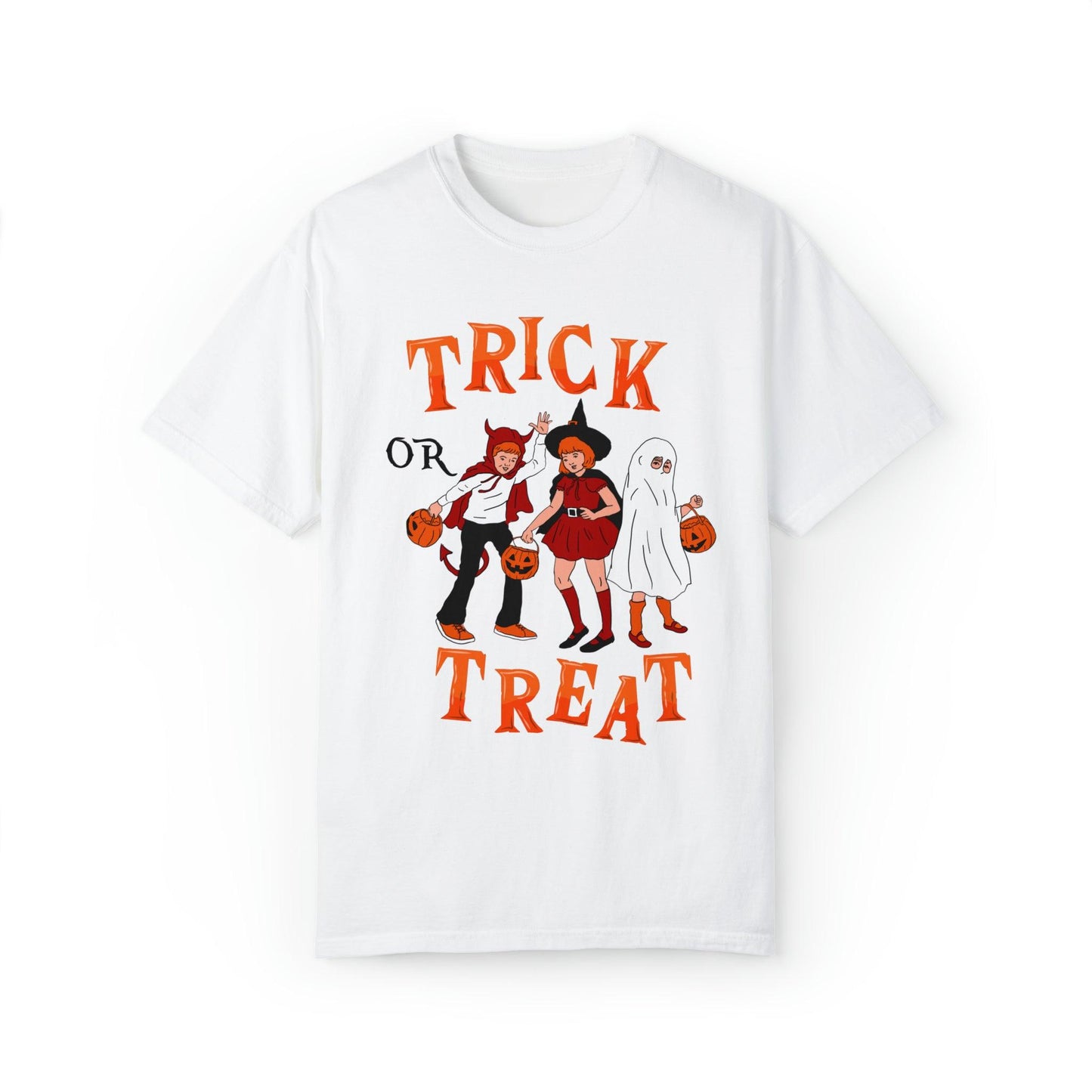 Halloween Party Shirt Retro Halloween Tshirt, Trick or Treat Shirt Vintage Shirt Halloween Shirt Cute Spooky Shirt, Halloween Gift Halloween T-shirt - Giftsmojo
