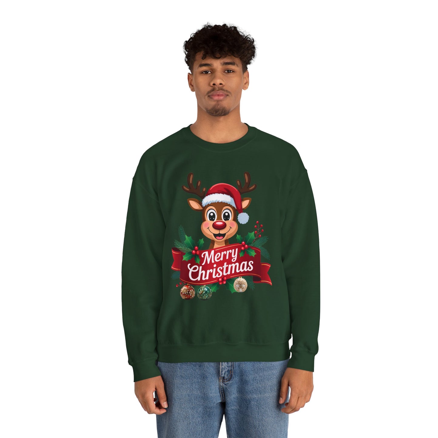 Christmas Reindeer Crewneck Sweatshirt