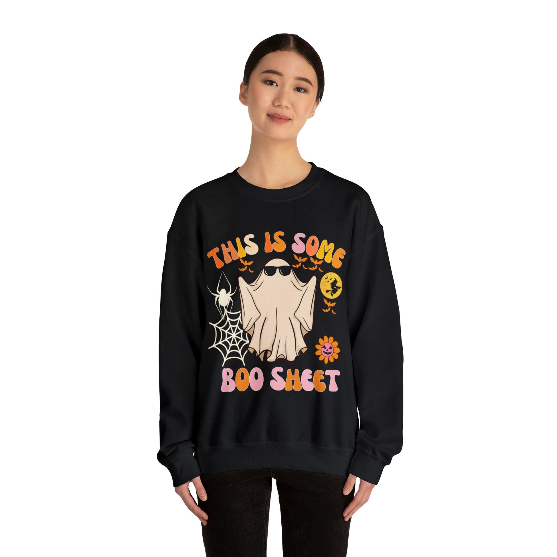 This Is Some Boo Sheet Ghost Sweatshirt Cute Ghost Sweatshirt Boo Ghost Sweatshirt Gift Shirt Funny Halloween Shirt Spooky Season Shirt - Giftsmojo