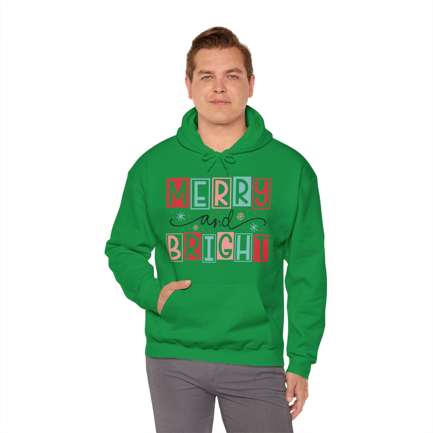 Christmas Hoodie - Merry and Bright Unisex Sweatshirt