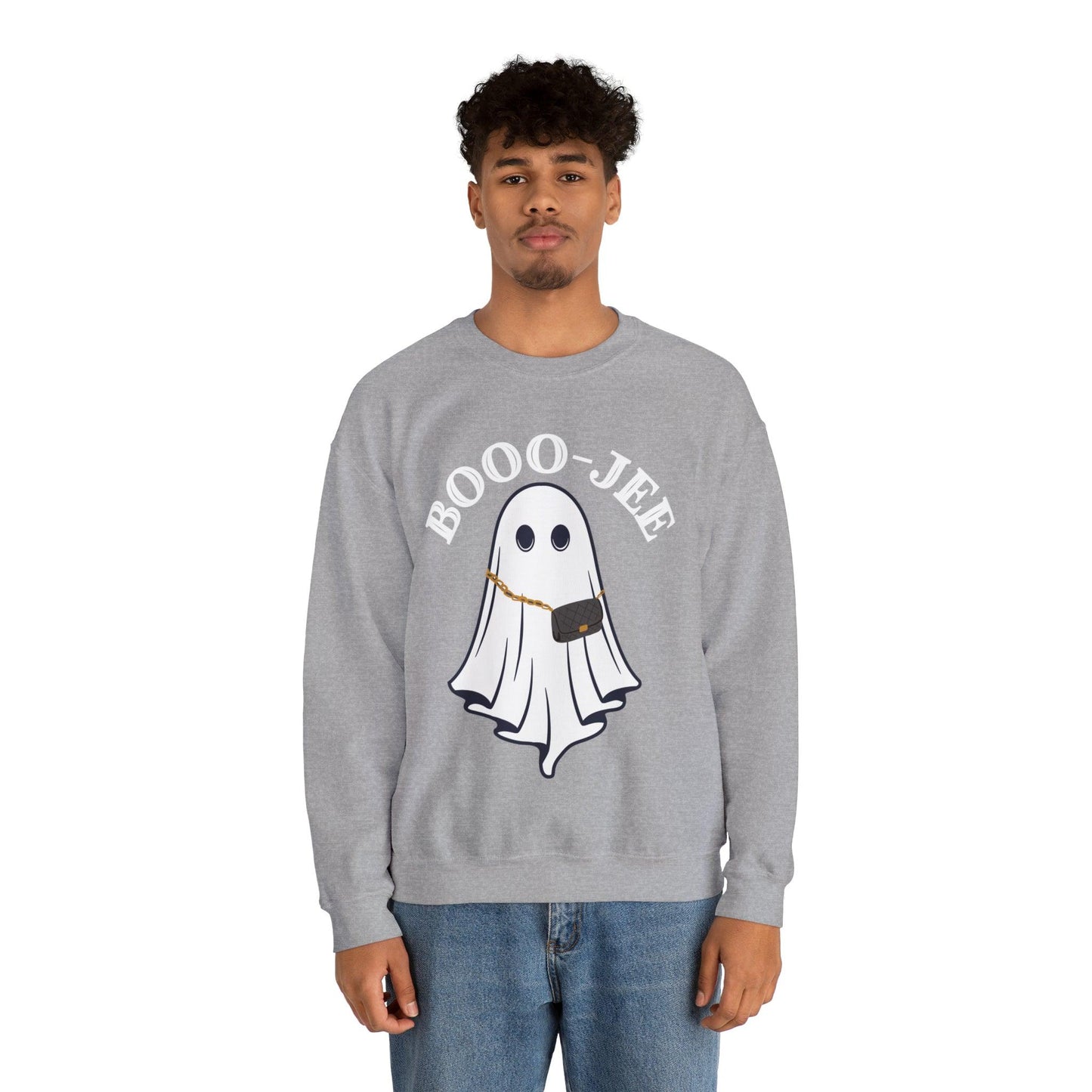 Booo-Jee Halloween Sweatshirt, Boo Halloween Sweatshirt, Spooky Ghost Sweatshirt, Boo Jee Shirt, Halloween Ghost Sweatshirt, Halloween Boo Shirt - Giftsmojo