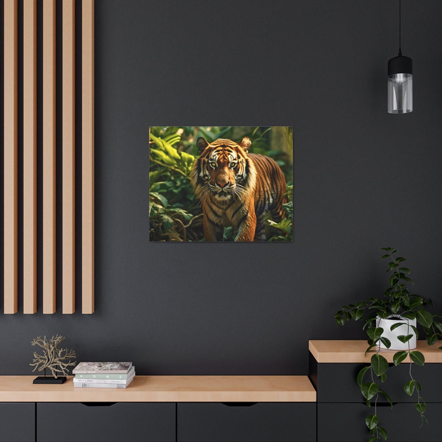 Tiger In Nature Art Canvas Gallery Wraps Tiger Print Large Canvas Art Animal Wall Art minimalist Wall Art Lover Gift - Giftsmojo