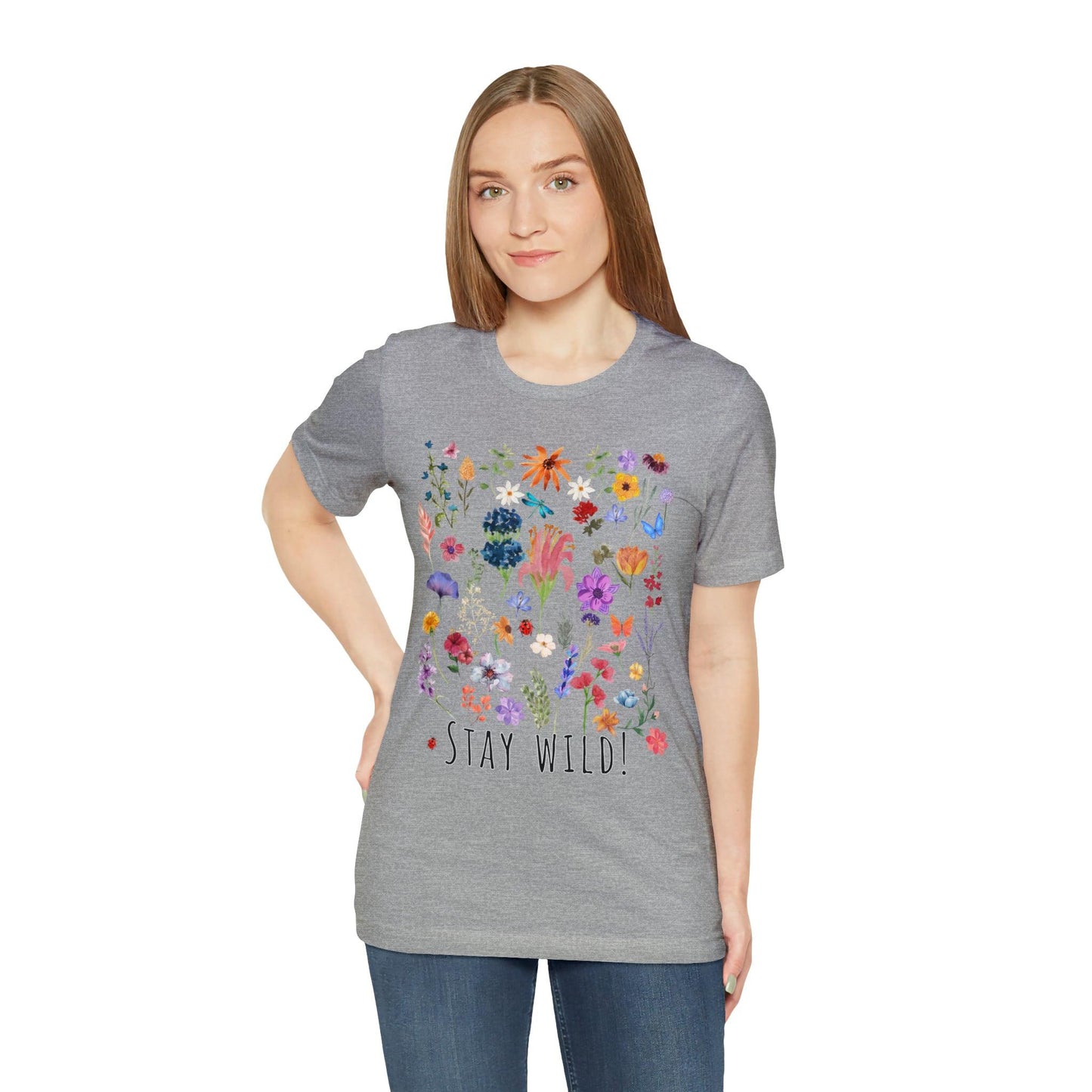 Wildflower Tshirt, Stay Wild Flowers Shirt, Floral Tshirt, Flower Shirt, Gift for Women, Ladies Shirts, Best Friend Gift, Plant Mom shirt - Giftsmojo