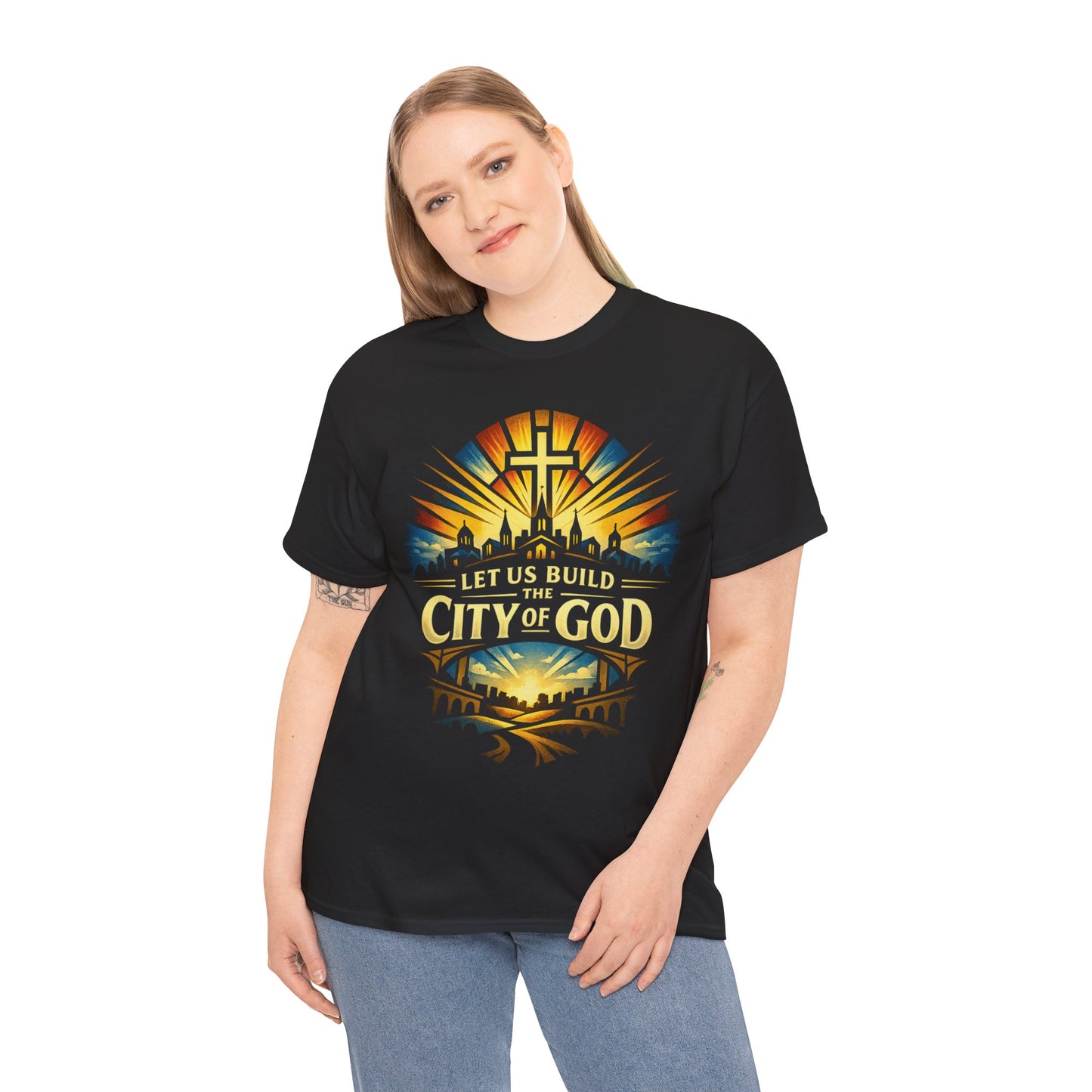 Let Us Build The City of God T-Shirt — Christian Faith Inspirational Tee