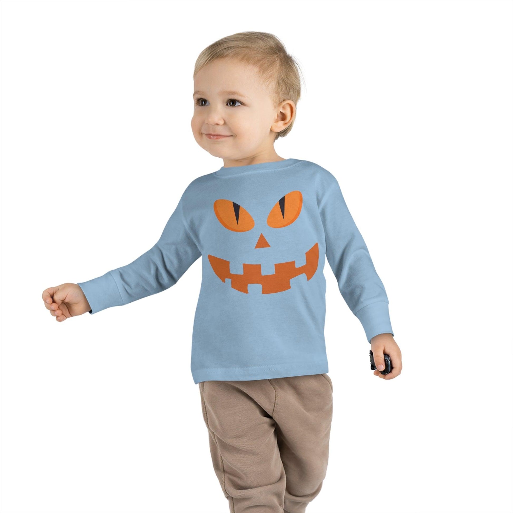 Kids Jack O Lantern Shirt Kids Halloween Pumpkin Face Shirt Kids Halloween Shirt Kids Long Sleeve Trick or Treat Outfit for Halloween - Giftsmojo