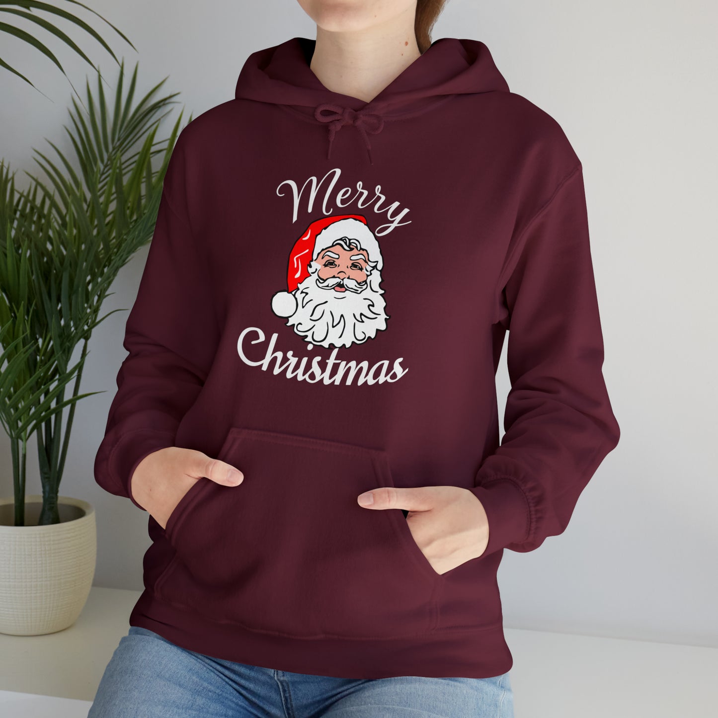 Santa Hoodie, Merry Christmas Hooded Sweatshirt, Christmas Shirt, Christmas Gift