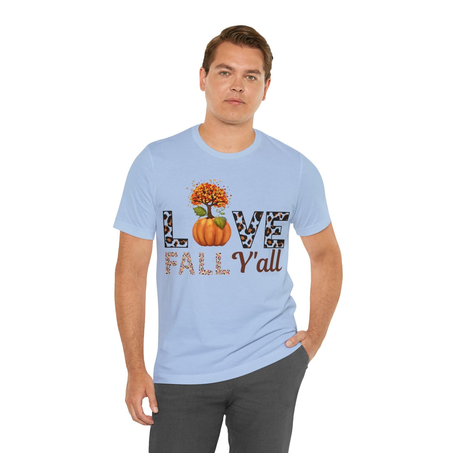 Leopard Print Love Fall Y'all shirt, Autumn Shirt, Fall shirt, Fall Gift - Giftsmojo