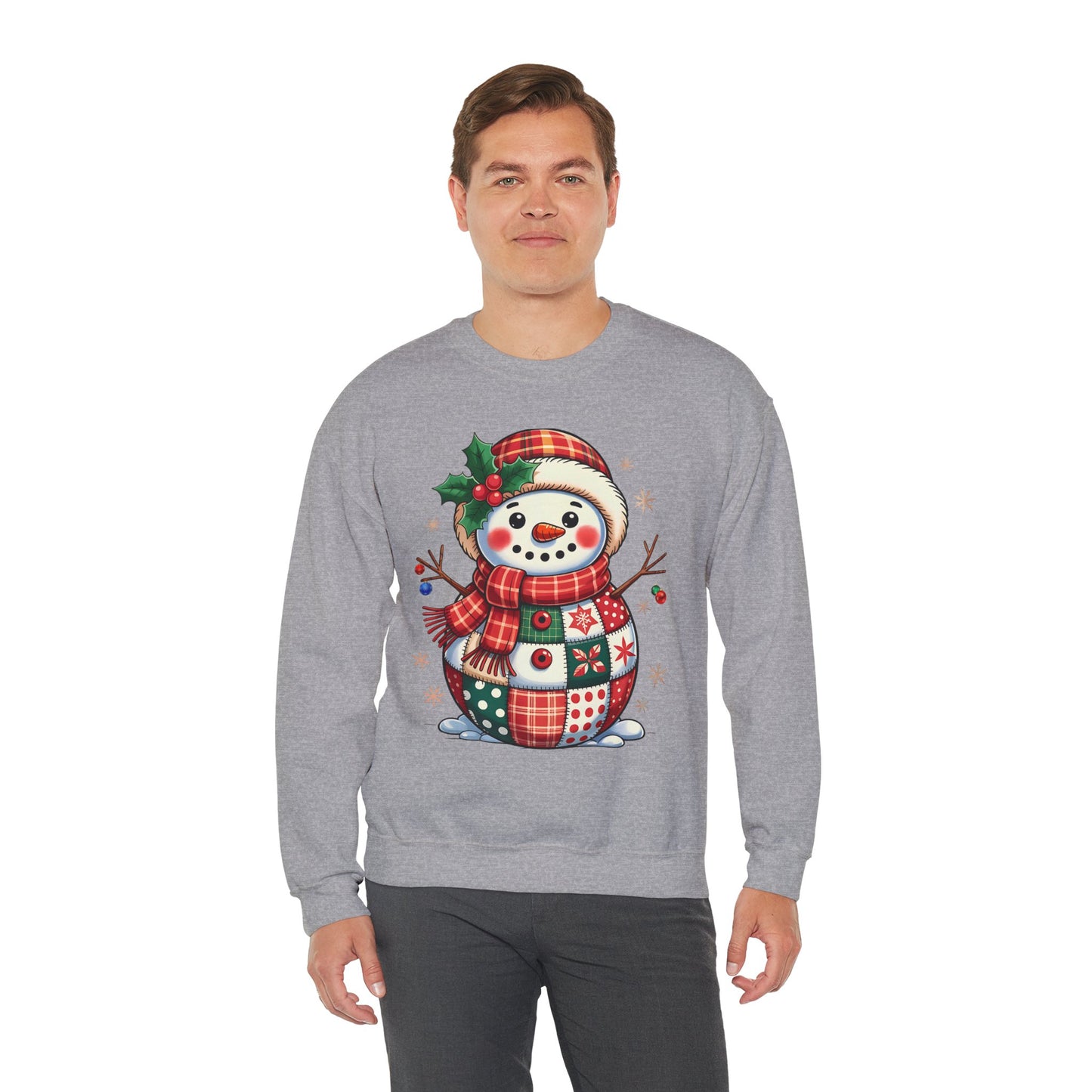 Patchwork Snowman Sweatshirt