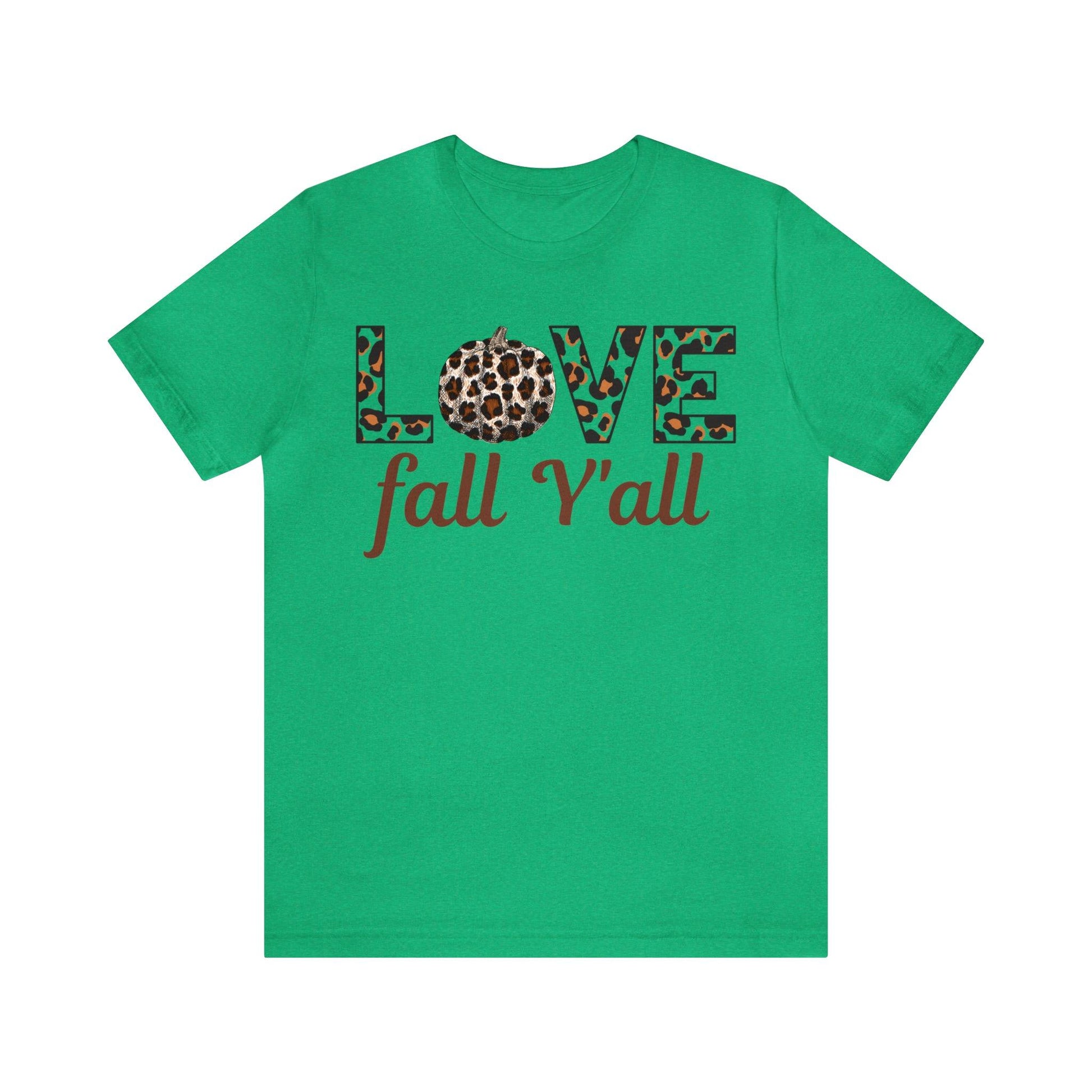 Leopard Print Love Fall Y'all Love Fall shirt Fall lover gift - Giftsmojo