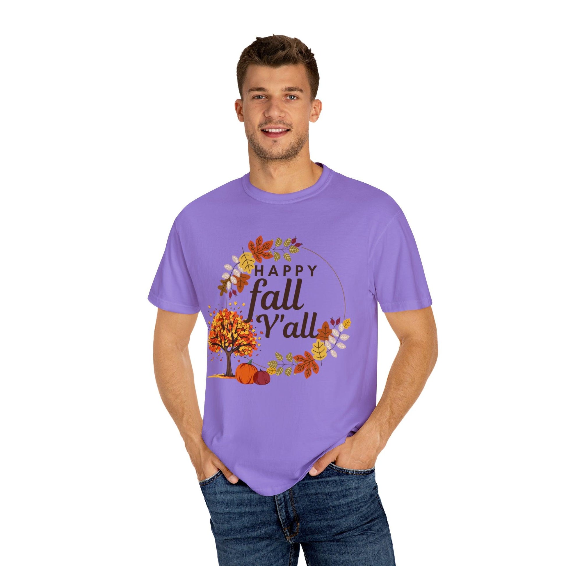 Happy Fall Y'all Gift for Fall, Funny fall shirts gift, autumn tee, - Giftsmojo