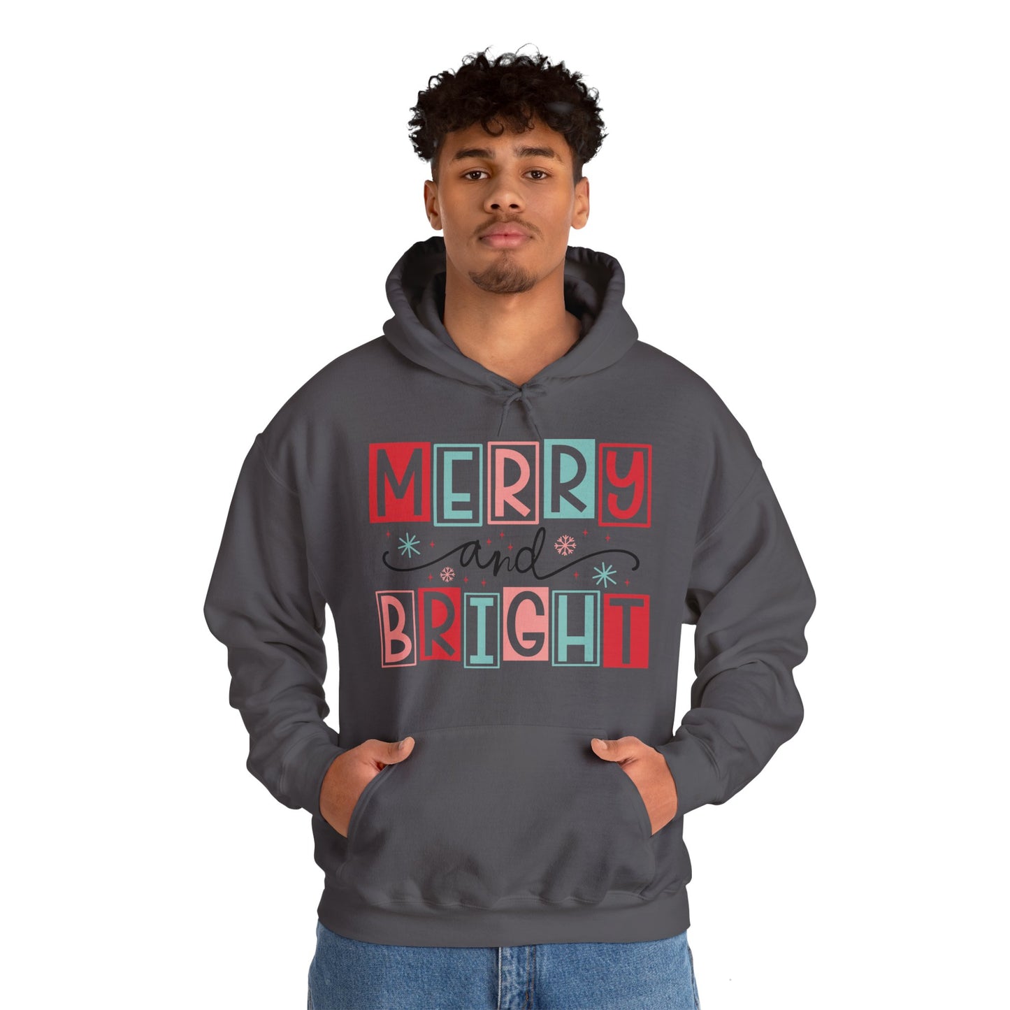 Christmas Hoodie - Merry and Bright Unisex Sweatshirt