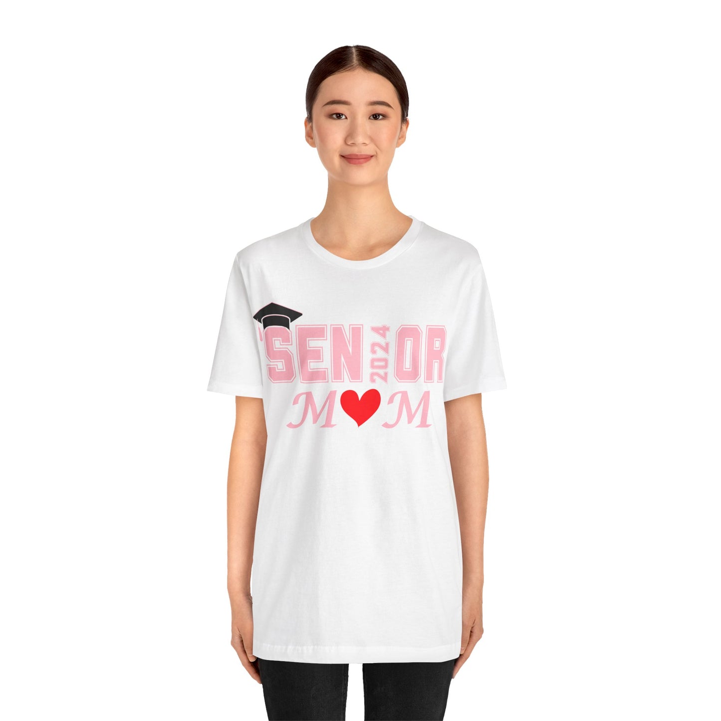 Senior Mom Class of 2024 T-Shirt Pink - Proud Senior Mom Shirt Graduation