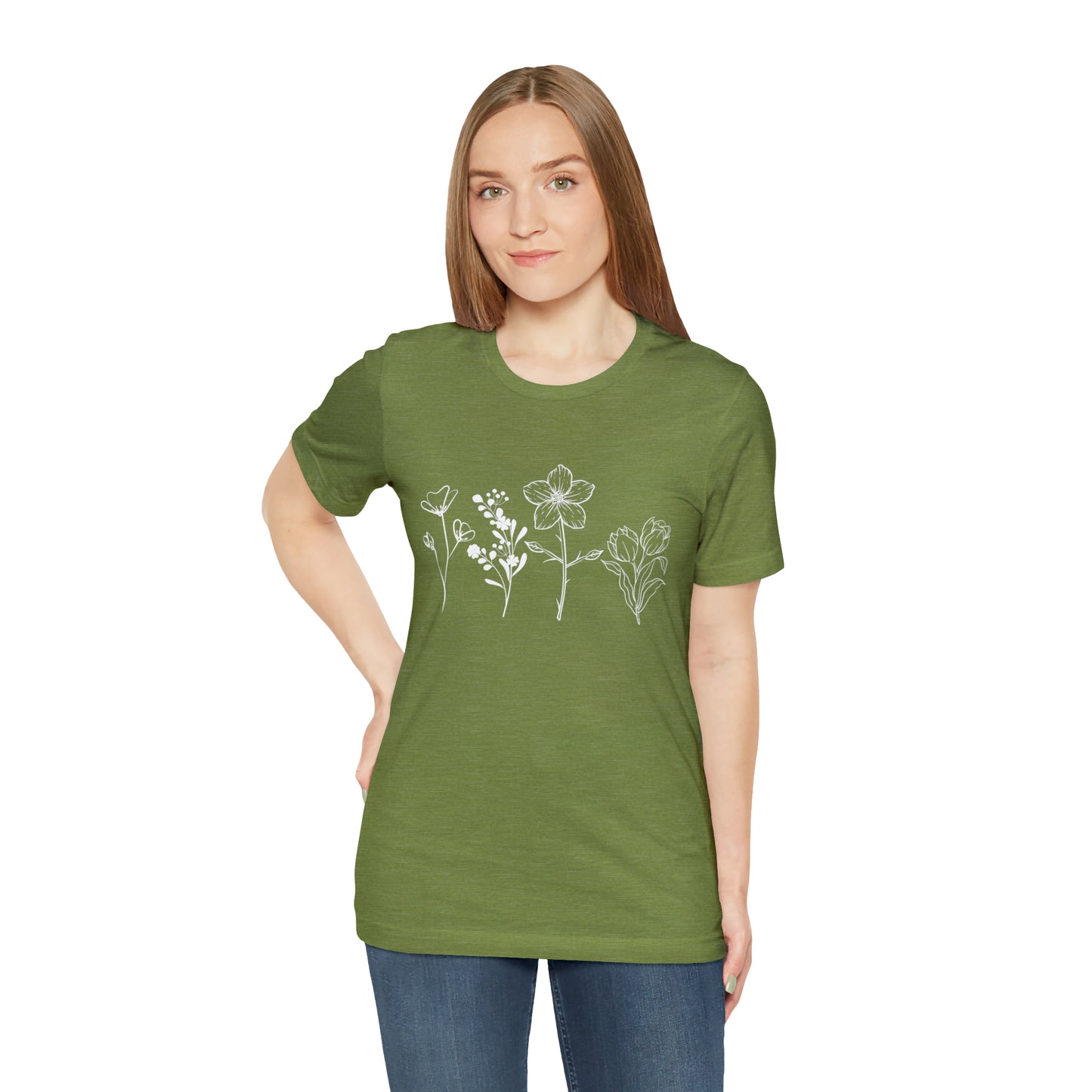 Wildflower Tshirt, Wild Flowers Shirt, Floral Tshirt, Flower Shirt, Gift for Women, Ladies Shirts, Best Friend Gift, Plant Mom shirt Garden