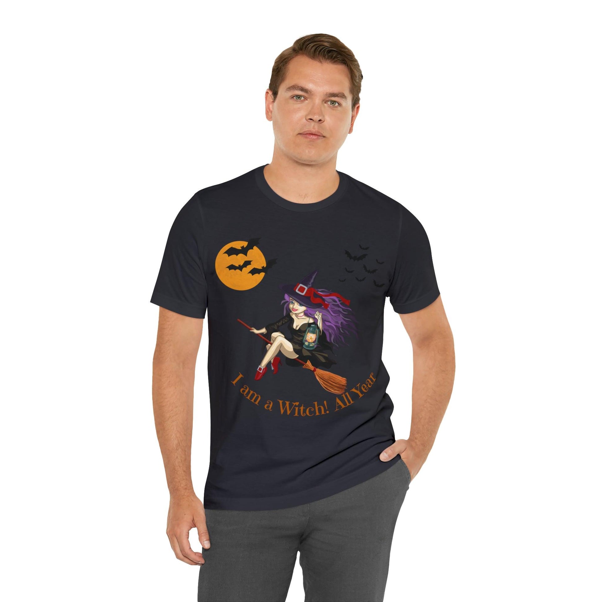 I am a witch All year Halloween Shirt,Vintage Witch Shirts Funny Witch Shirt Halloween Clothes Halloween Vibes Halloween Retro Halloween Outfit - Giftsmojo