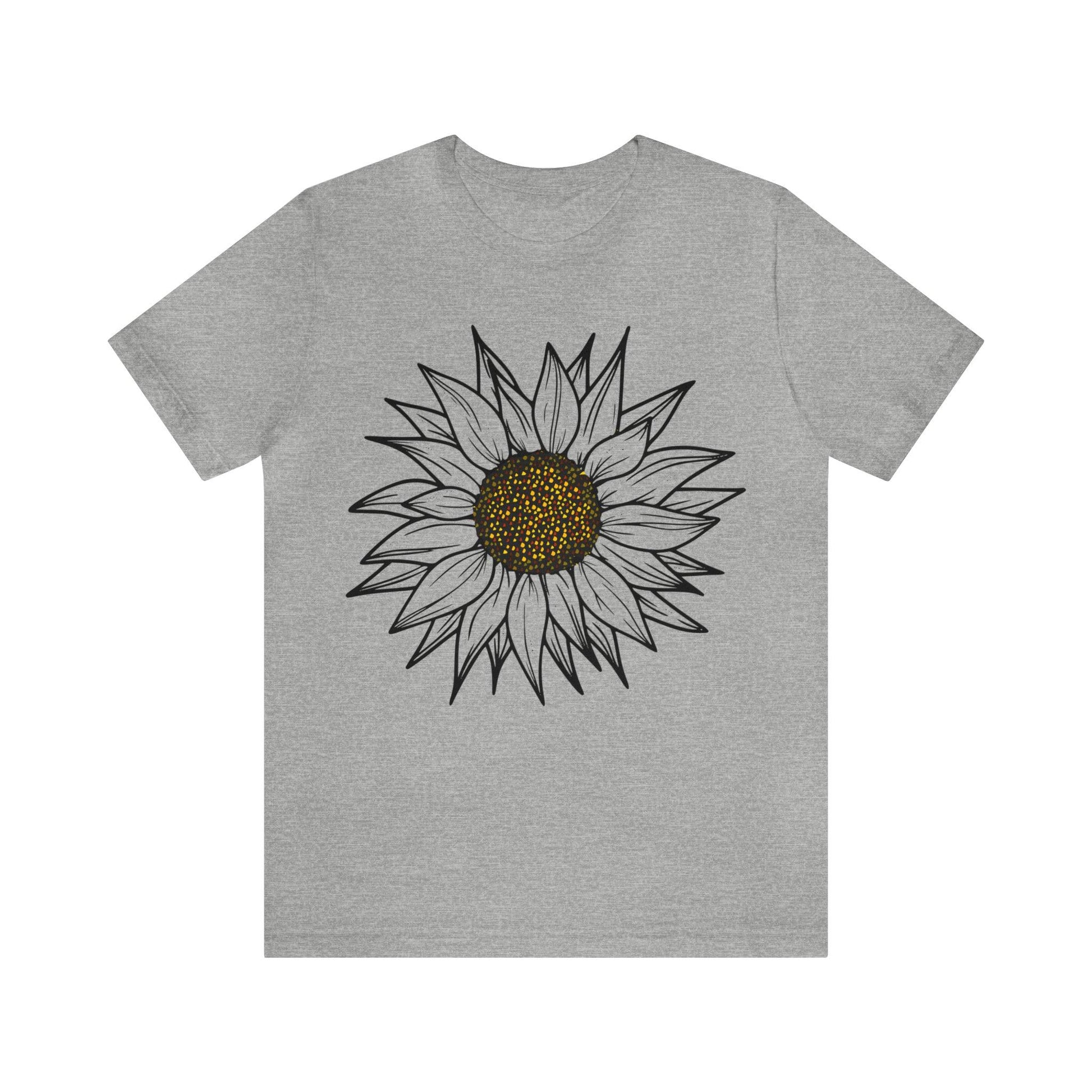 Sunflower Shirt, Floral Tee Shirt, Flower Shirt, Garden Shirt, Womens Fall Summer Shirt Sunshine Tee, Gift for Gardener, Nature love shirt - Giftsmojo