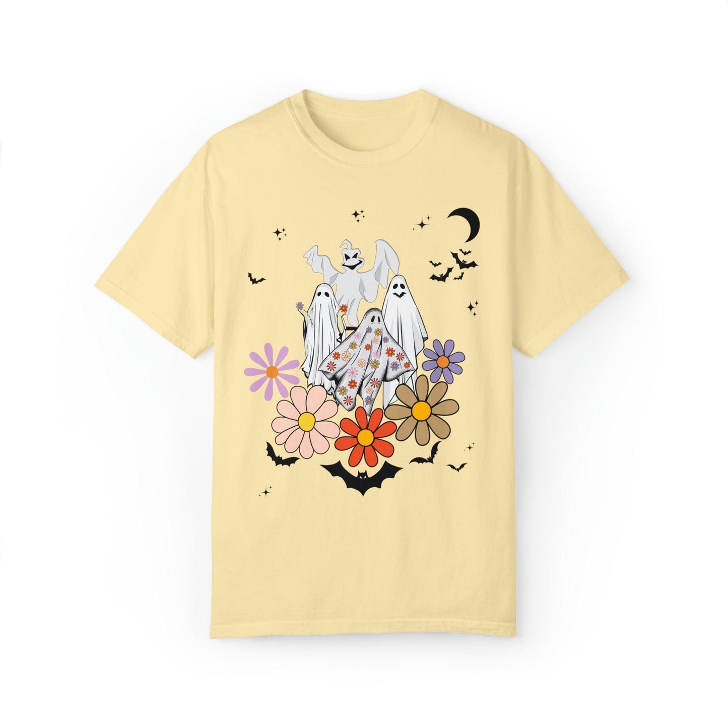 Floral Ghost Halloween Costume Retro Halloween Shirt, Trick or Treat shirt, Vintage Shirt Halloween Shirt ghost Shirt Office Halloween Party Outfit - Giftsmojo