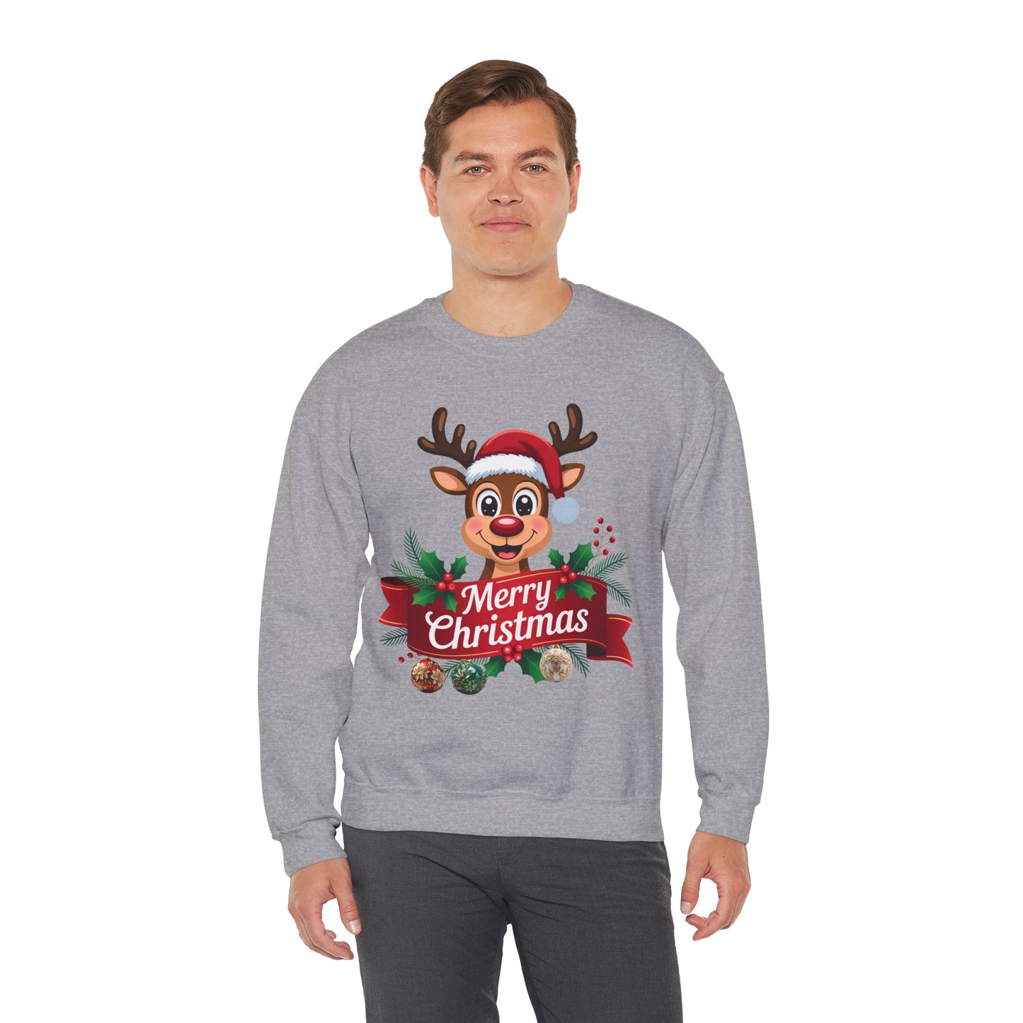 Christmas Reindeer Crewneck Sweatshirt