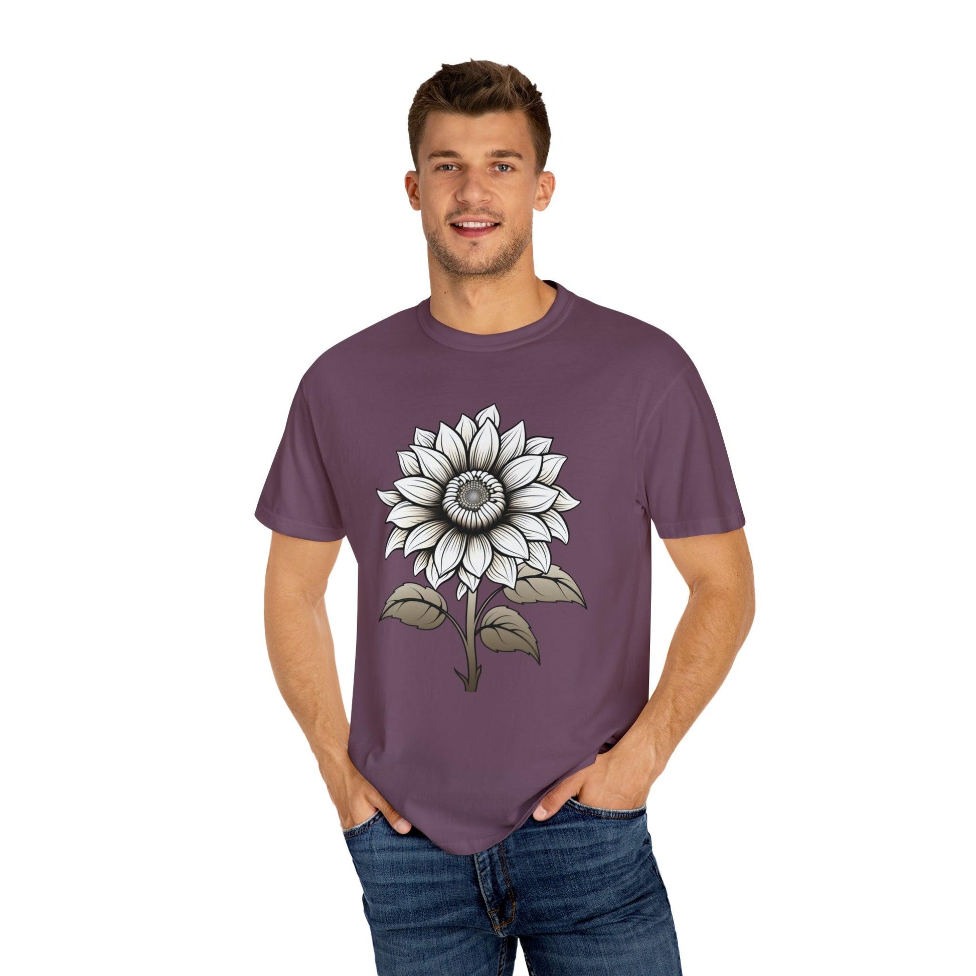 Sunflower Shirt Vintage Flower Shirt Aesthetic, Floral Graphic Tee Floral Shirt Flower T-shirt, Wild Flower Shirt Gift For Her - Giftsmojo