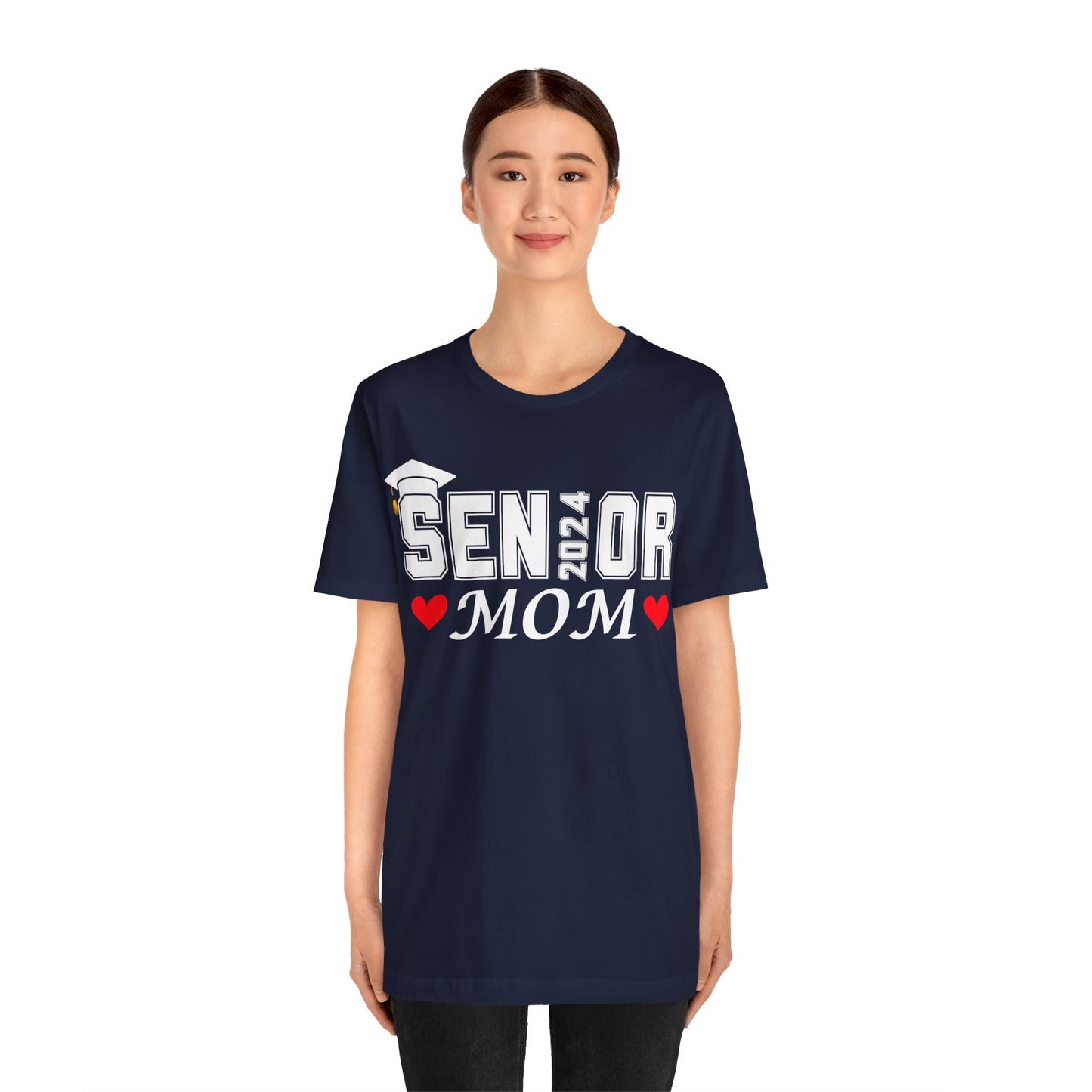 Senior Mom Class of 2024 T-Shirt Pink, Proud Senior Mom Shirt Graduation 2024