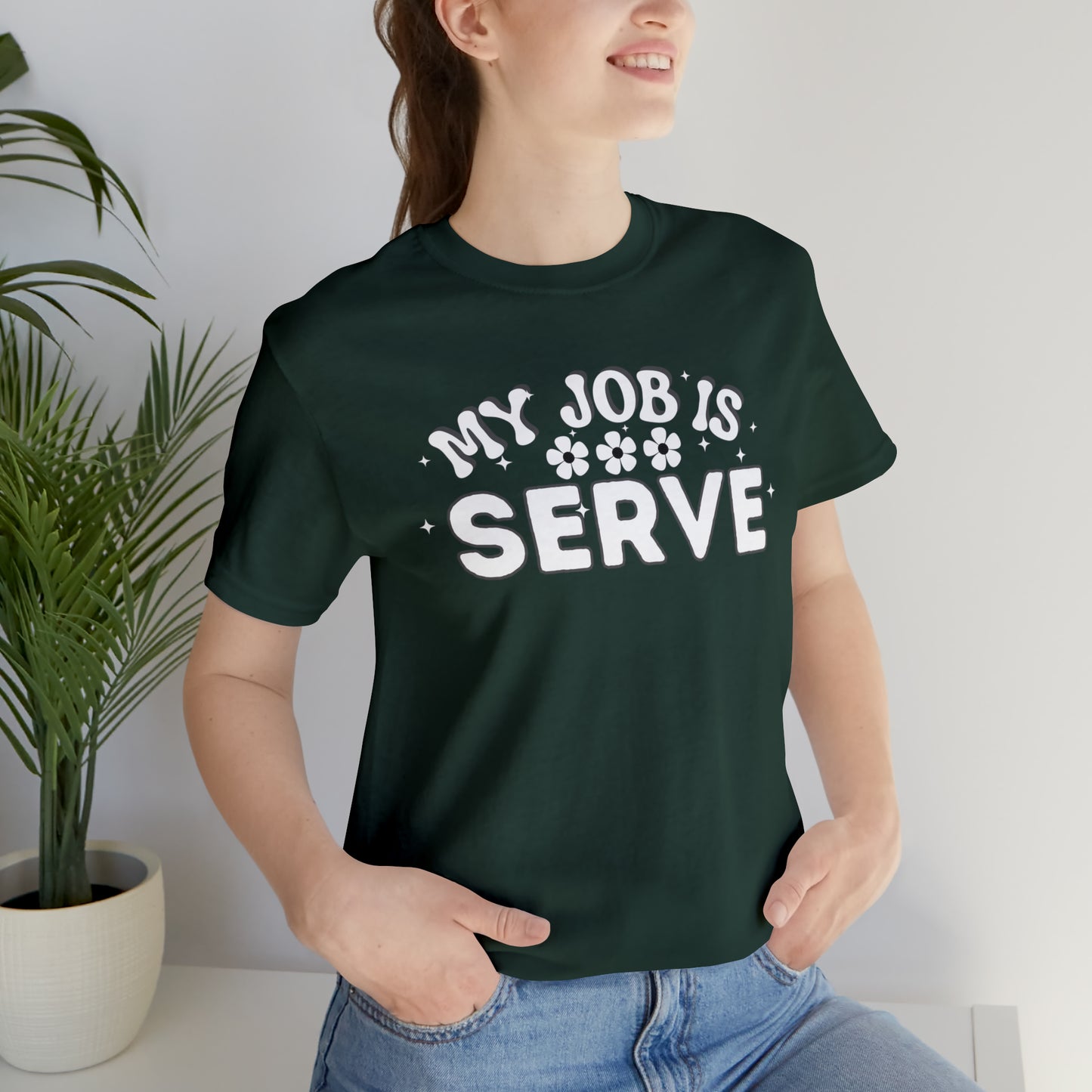 My Job is Serve Shirt Military Shirt Customer Service Shirt Waiter/Waitress Public Servant, Hotel Concierge, Caterer, Flight Attendant, Bartender Barista