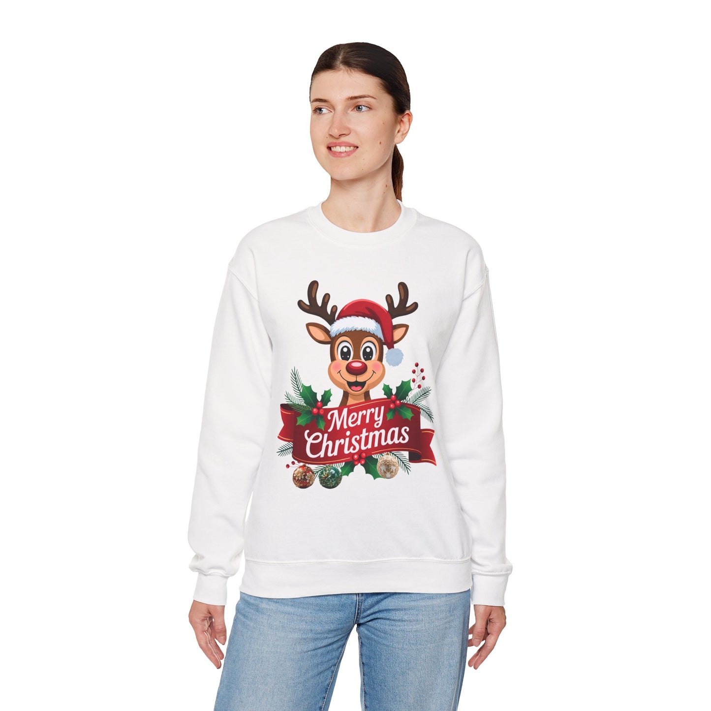 Christmas Reindeer Crewneck Sweatshirt