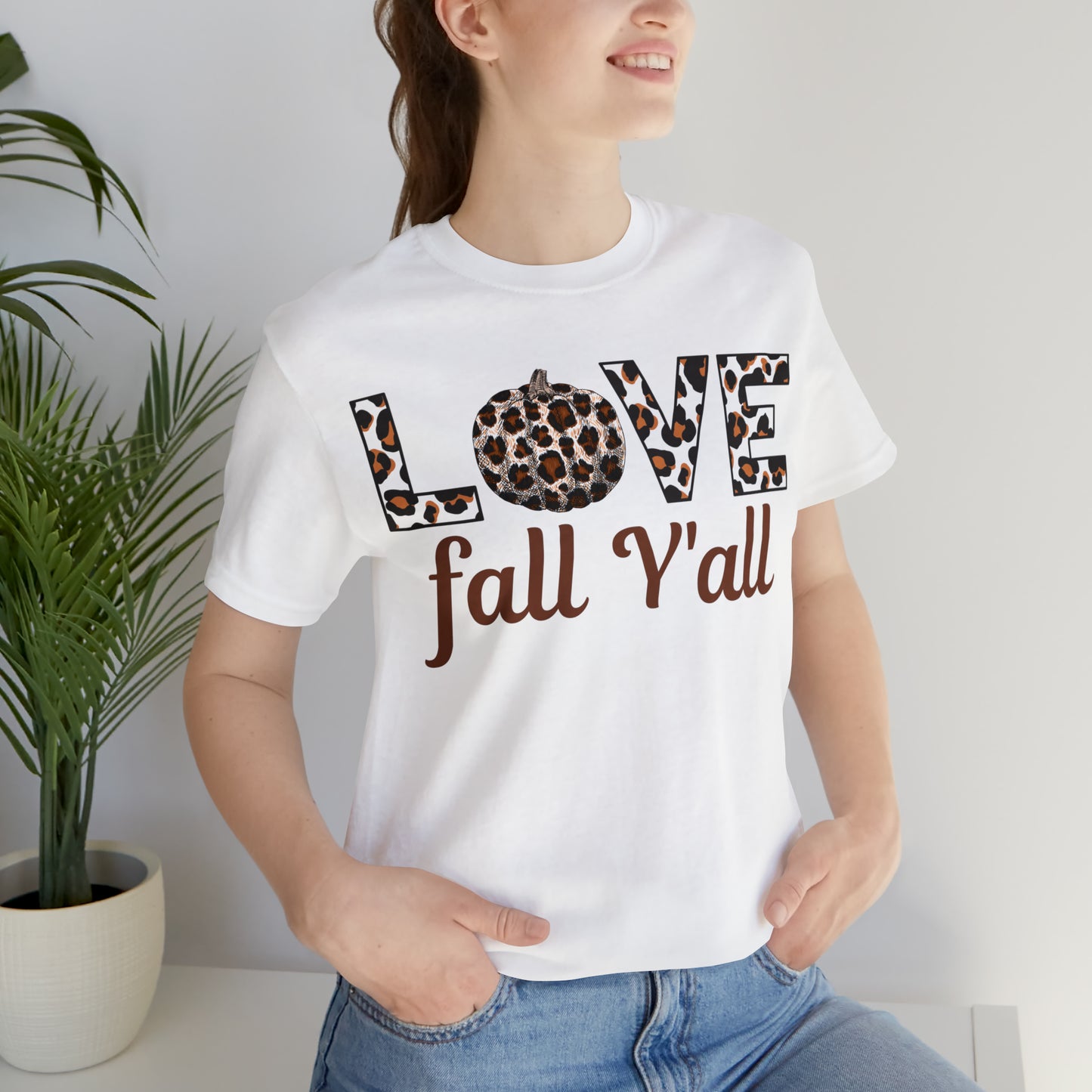 Leopard Print Love Fall Y'all Love Fall shirt Fall lover gift