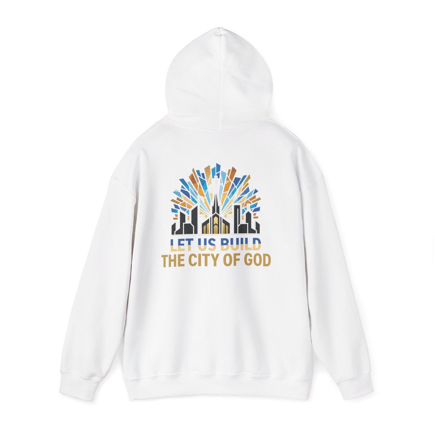 City of God Hoodie — "Let Us Build" Christian Faith Graphic Hoodie