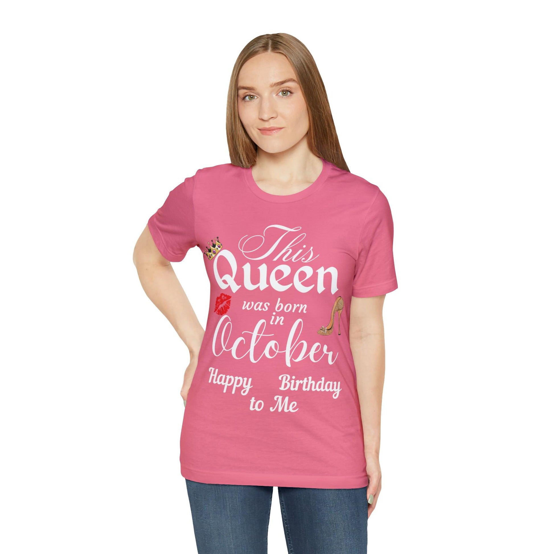 Birthday Queen Shirt, Gift for Birthday, This Queen was born in October Shirt, Funny Queen Shirt, Funny Birthday Shirt, Birthday Gift - Giftsmojo