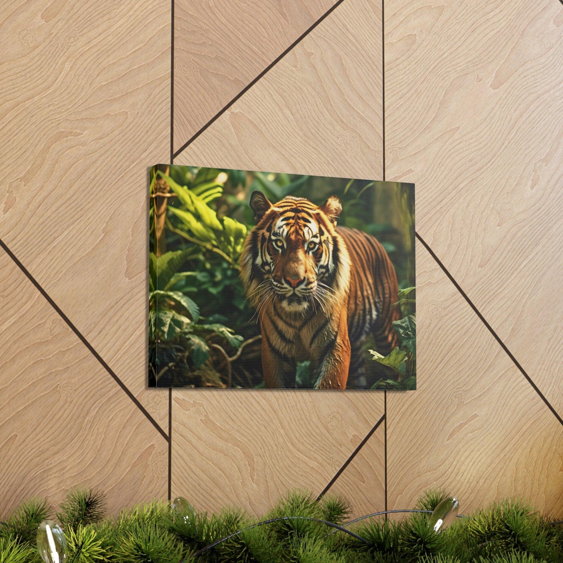 Tiger In Nature Art Canvas Gallery Wraps Tiger Print Large Canvas Art Animal Wall Art minimalist Wall Art Lover Gift - Giftsmojo