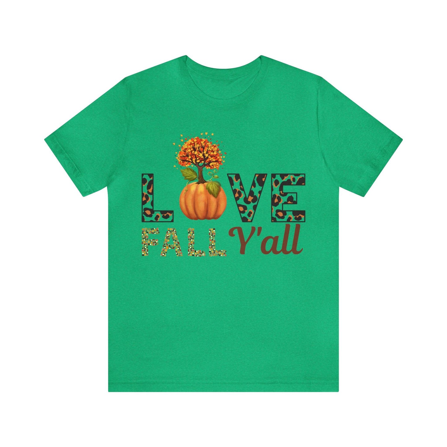 Leopard Print Love Fall Y'all shirt, Autumn Shirt, Fall shirt, Fall Gift - Giftsmojo