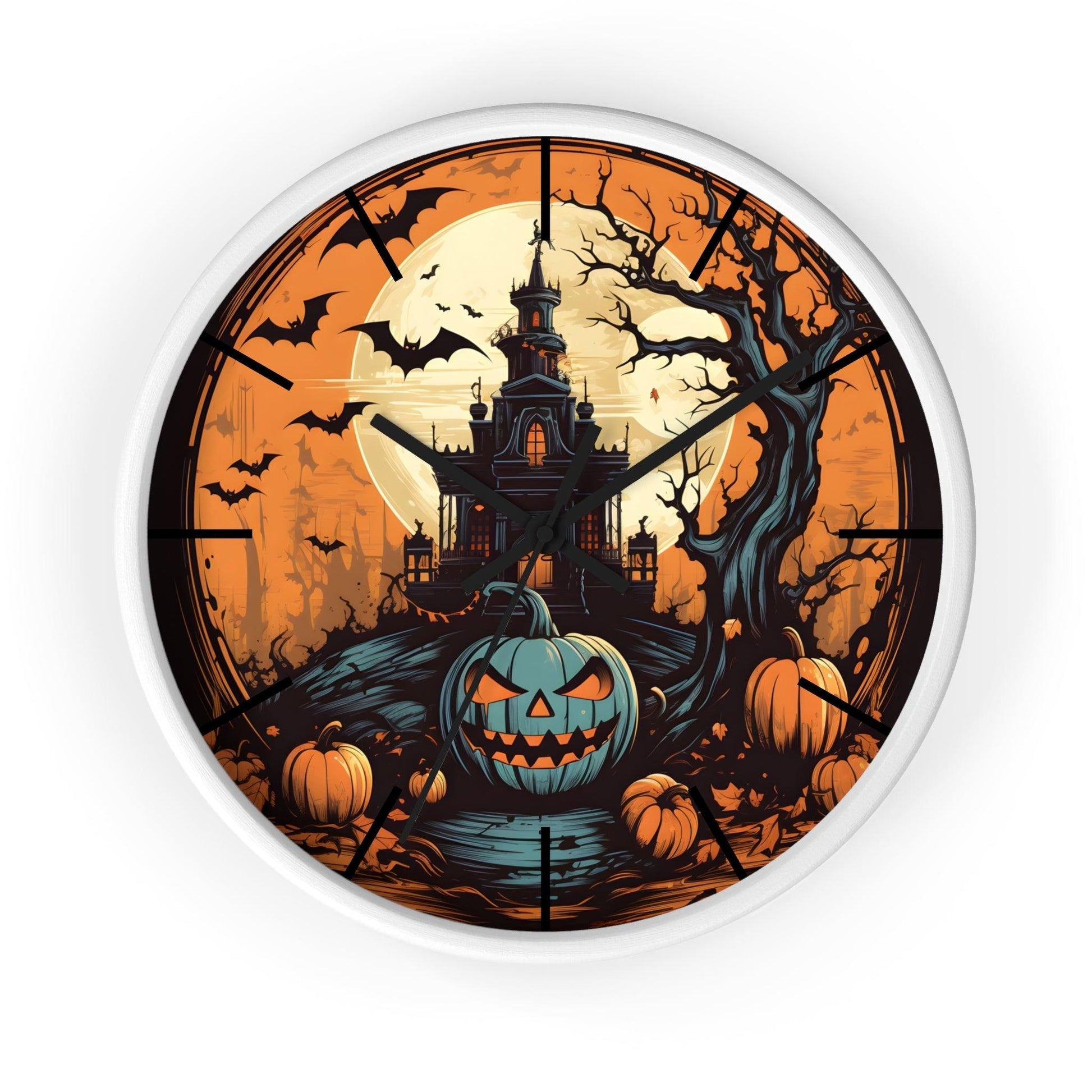 Halloween Ghost Wall Clock Halloween Wall Clocks Halloween Clock Fall Clock Halloween Decor - Giftsmojo