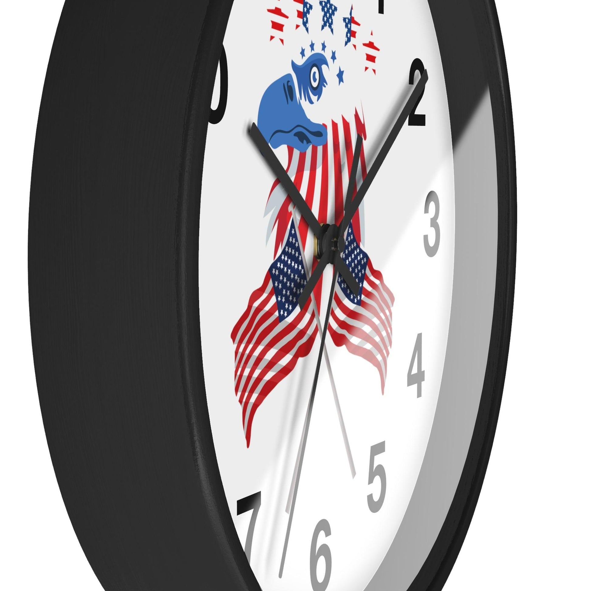 USA Flag Wall Clock, Home decor gift, House Warming gift, New Home Gift, Patriotic Gift School Clock Home Clock Office Clock - Giftsmojo