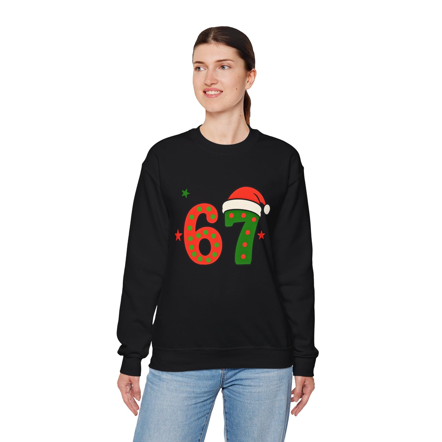 Funny Six Seven Santa Hat Sweatshirt