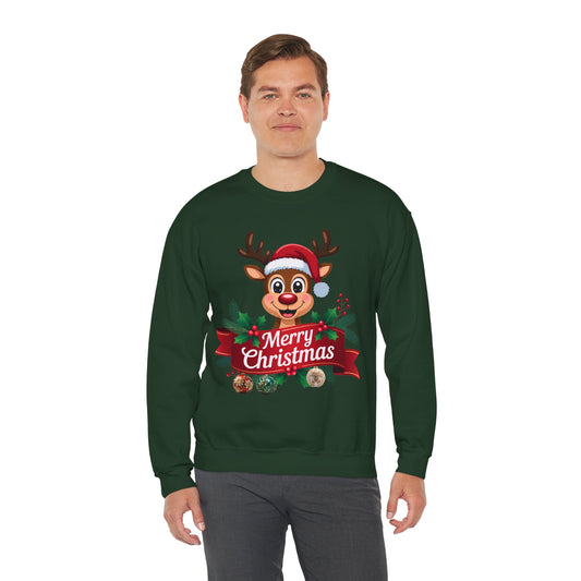Christmas Reindeer Crewneck Sweatshirt