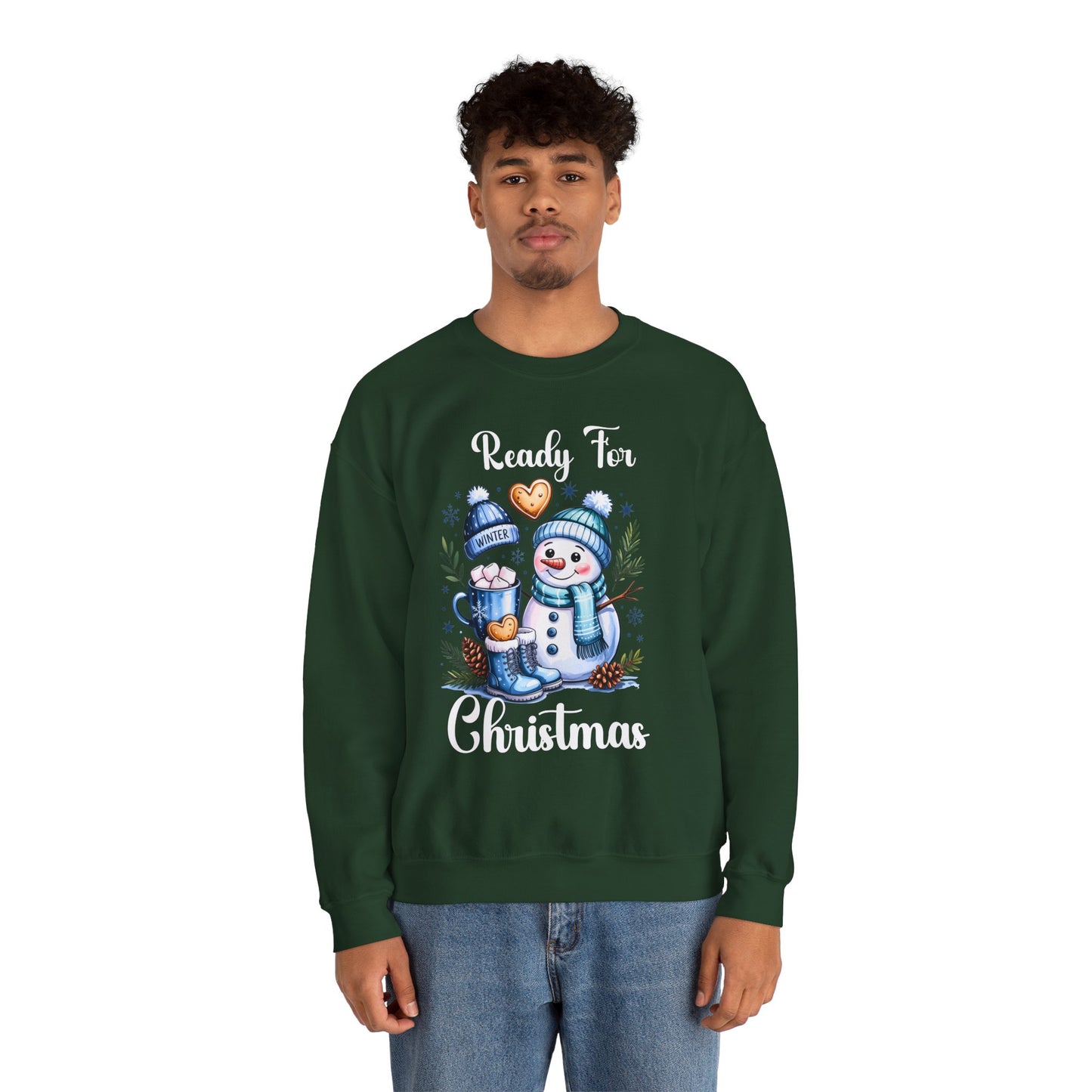 Snowman Christmas Crewneck Sweatshirt - Ready for Christmas