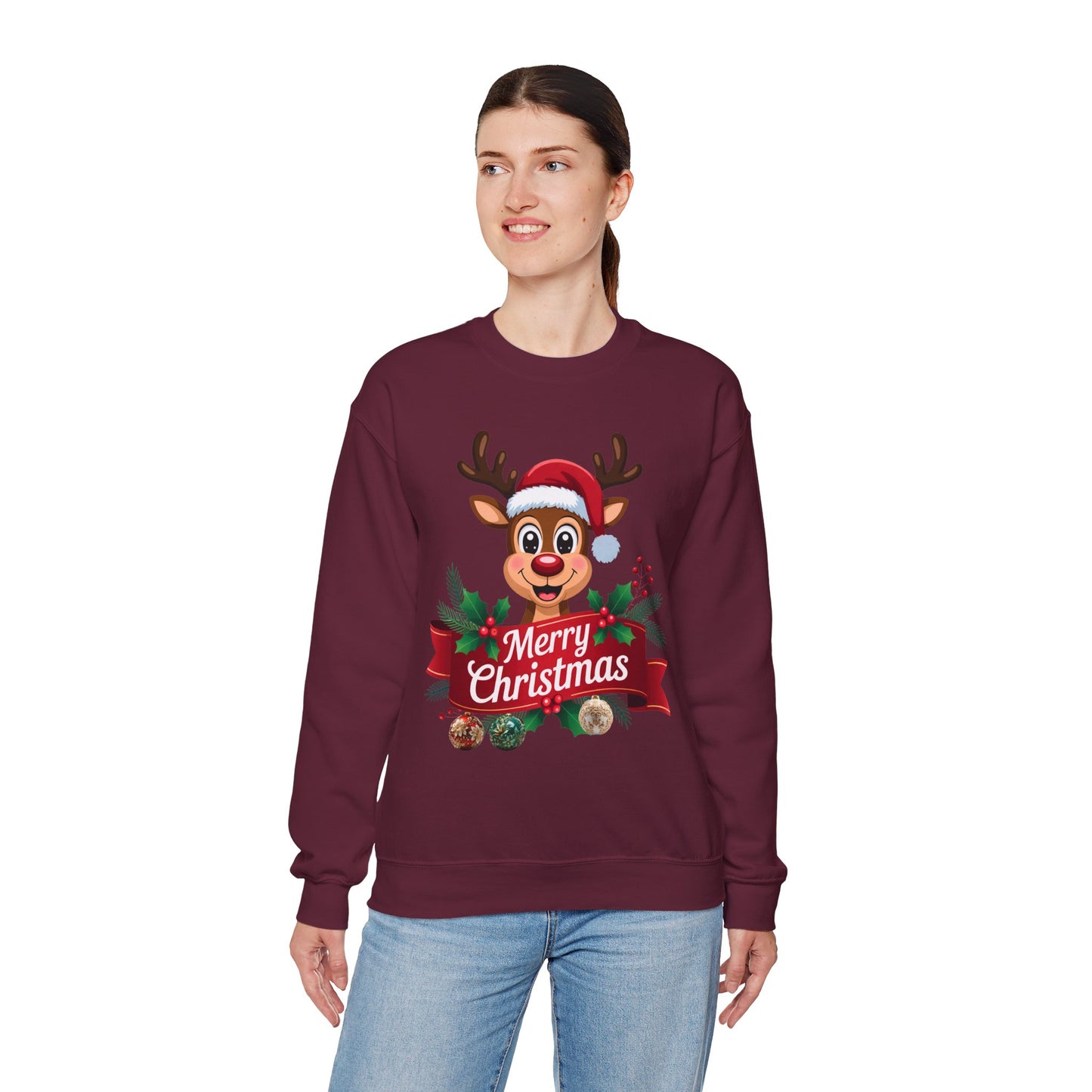 Christmas Reindeer Crewneck Sweatshirt