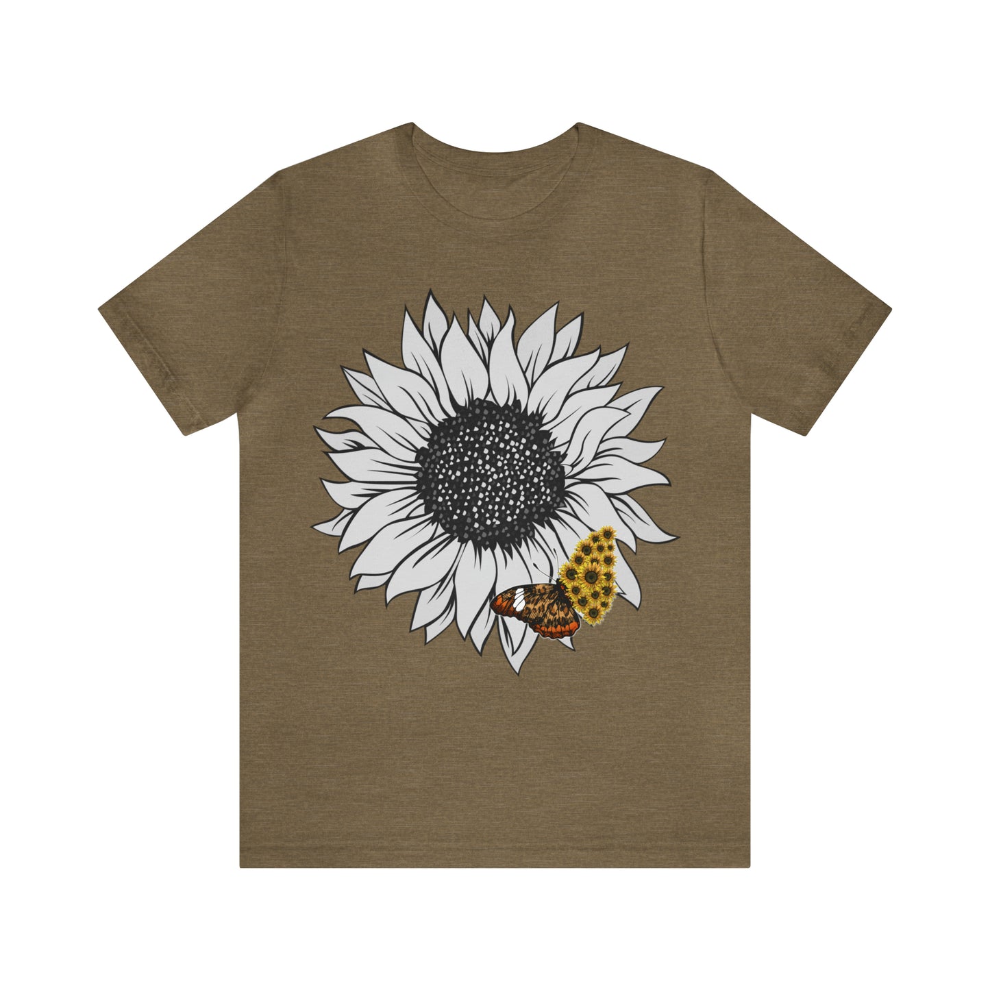 Flower Shirt, Sunflower Shirt, Floral Tee Shirt, Garden Shirt, Womens Fall Summer Shirt Sunshine Tee, Gift for Gardener, Nature love shirt