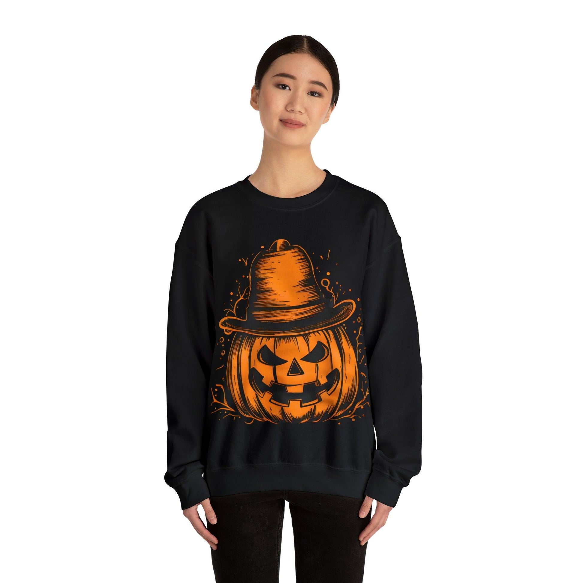 Scary Jack O Lantern Retro Halloween Sweatshirt: A Spooky Classic - Giftsmojo