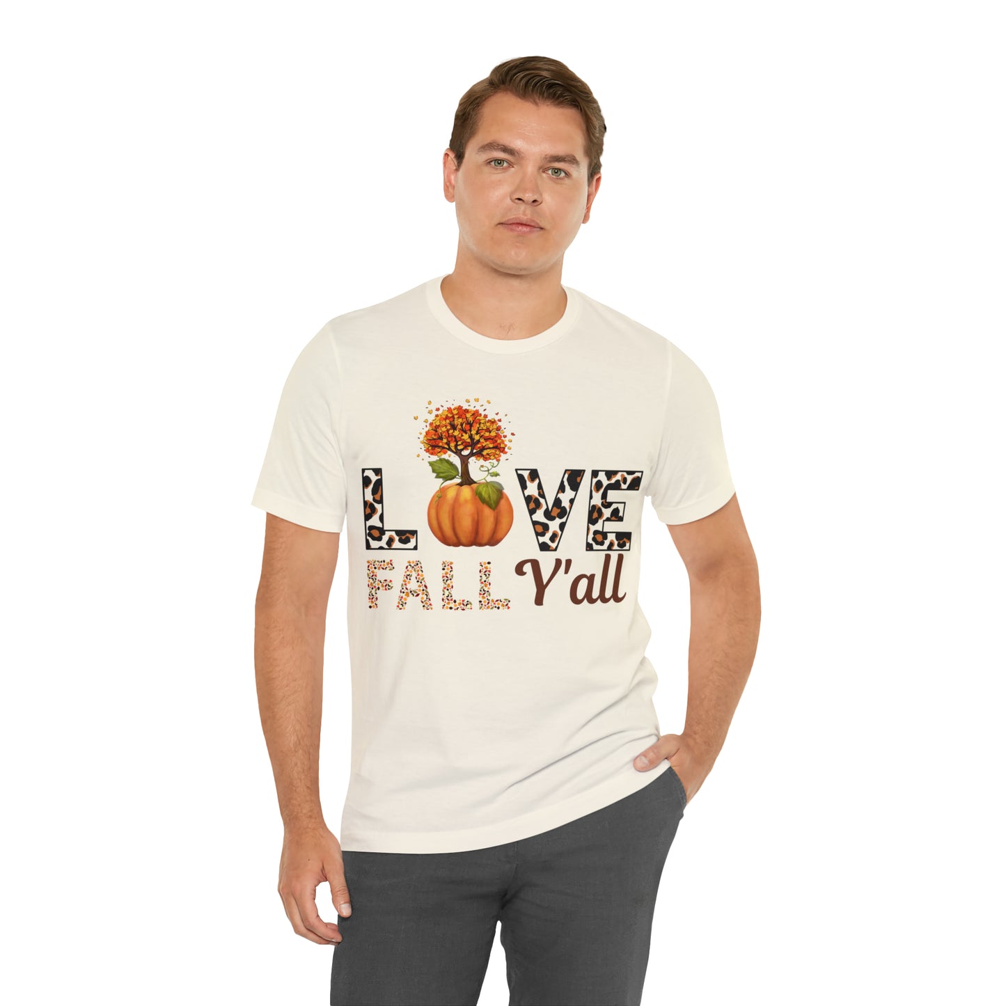 Leopard Print Love Fall Y'all shirt, Autumn Shirt, Fall shirt, Fall Gift