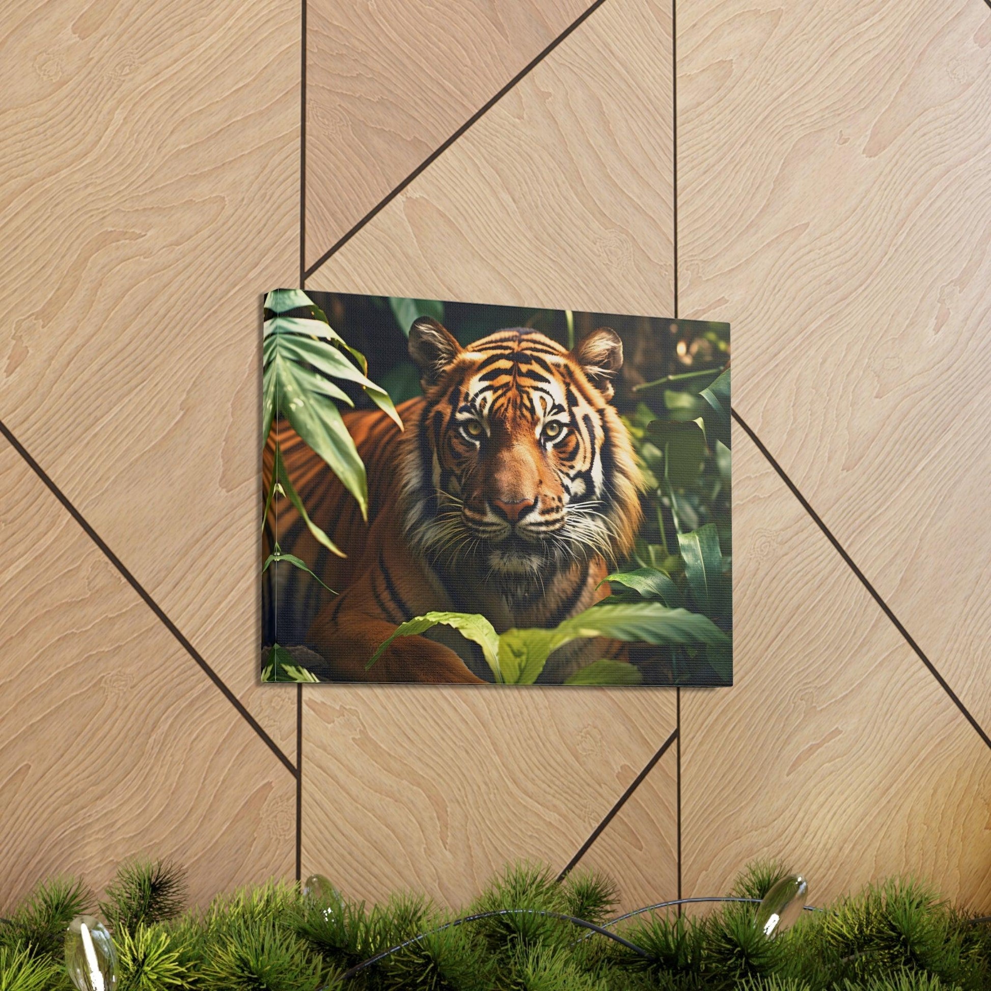 Tiger In Nature Art Canvas Gallery Wraps Tiger Print Large Canvas Art Animal Wall Art minimalist Wall Art Lover Gift - Giftsmojo