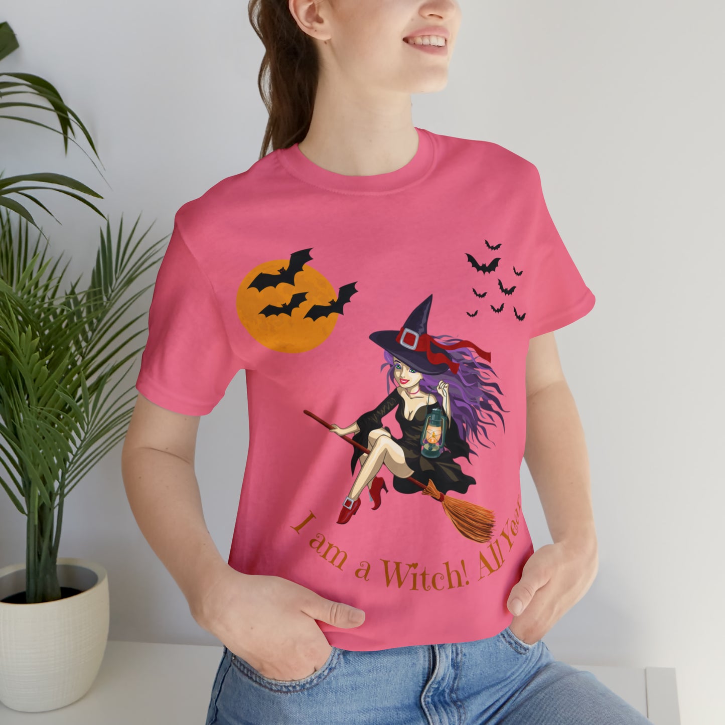 I am a witch All year Halloween Shirt,Vintage Witch Shirts Funny Witch Shirt Halloween Clothes Halloween Vibes Halloween Retro Halloween Outfit