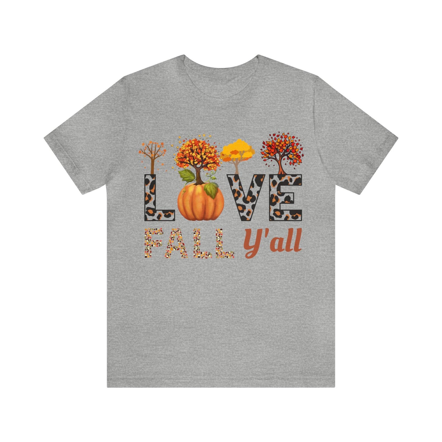 Leopard Print Love Fall Y'all, Fall shirt, Fall lover gift - Giftsmojo