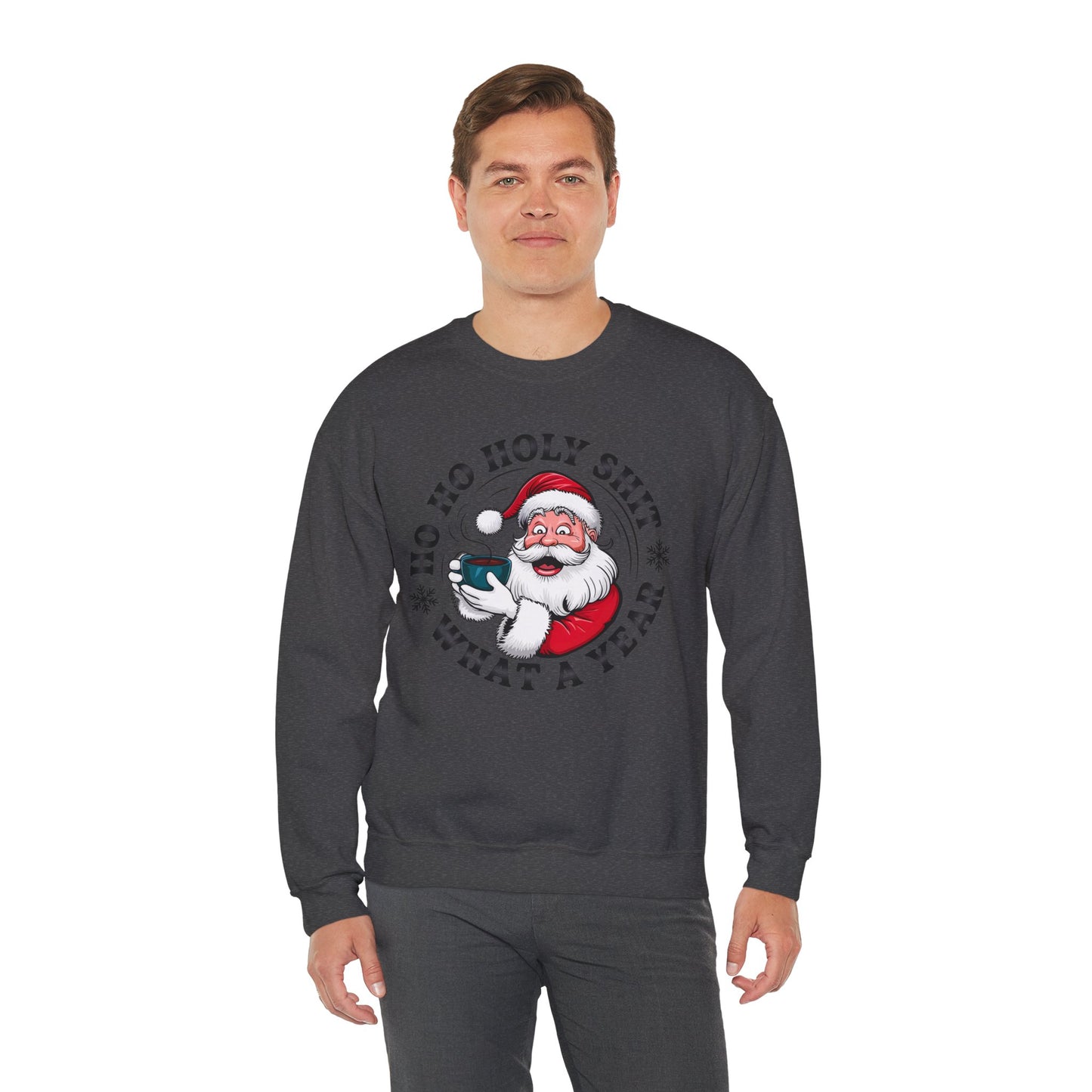 Ho Ho Holy Shit Christmas Sweatshirt Unisex Crew – GiftsMojo