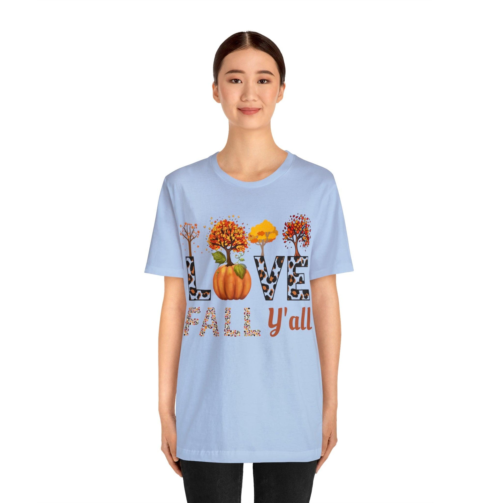 Leopard Print Love Fall Y'all, Fall shirt, Fall lover gift - Giftsmojo