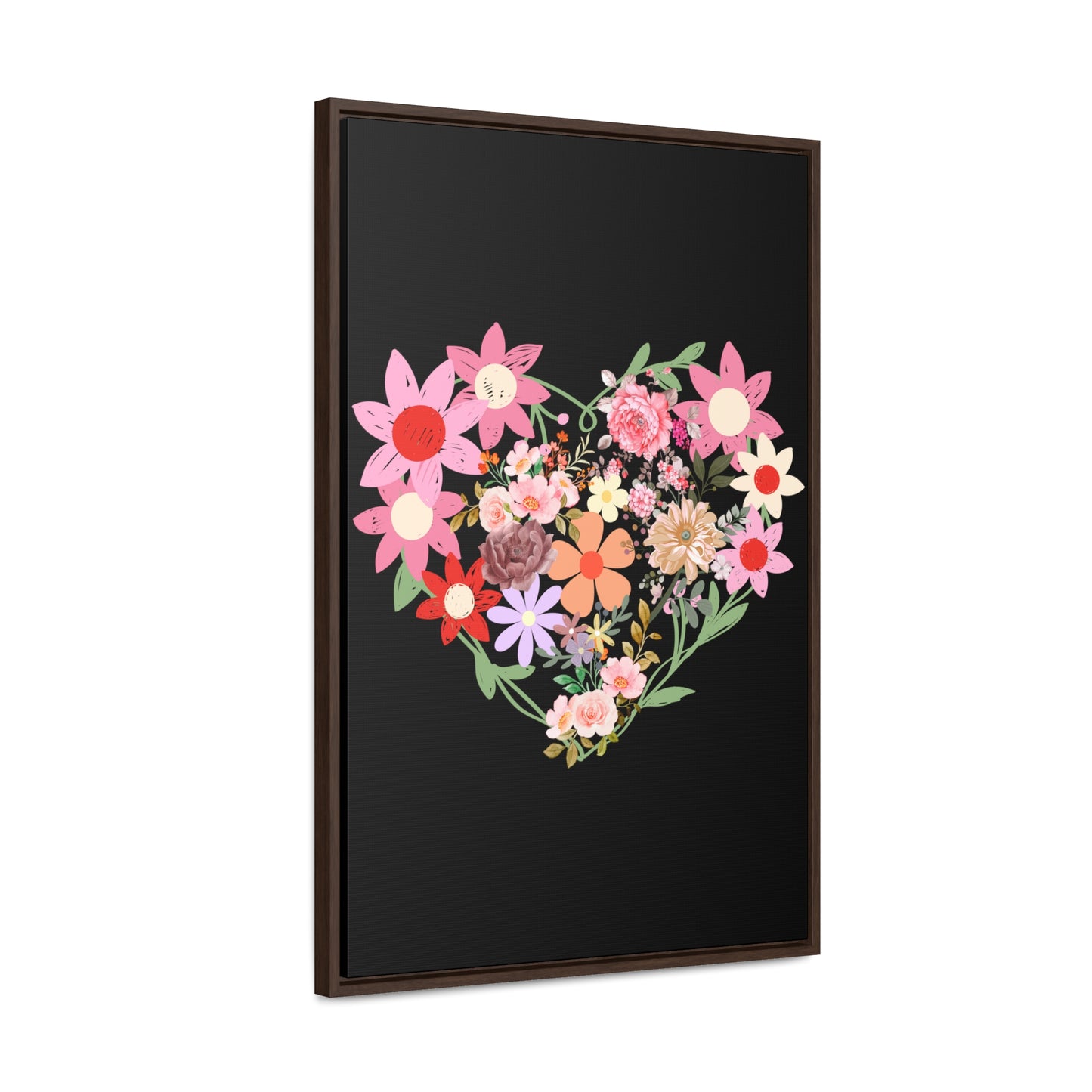 Wild Flower Heart Gallery Canvas Wraps, Home decorations, New house gift, Wall art, Home decor gift, house warming gift, home gifts,