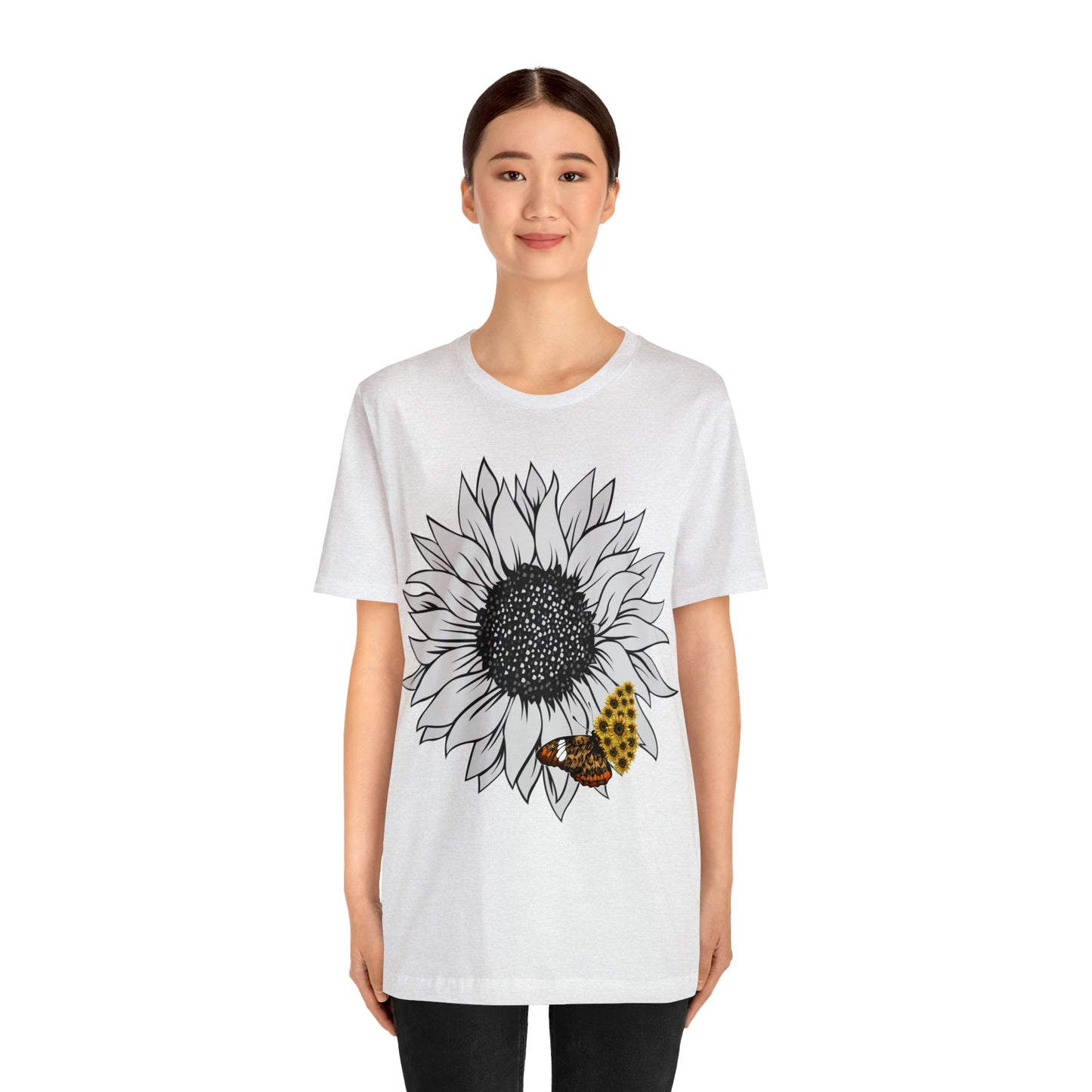 Flower Shirt, Sunflower Shirt, Floral Tee Shirt, Garden Shirt, Womens Fall Summer Shirt Sunshine Tee, Gift for Gardener, Nature love shirt