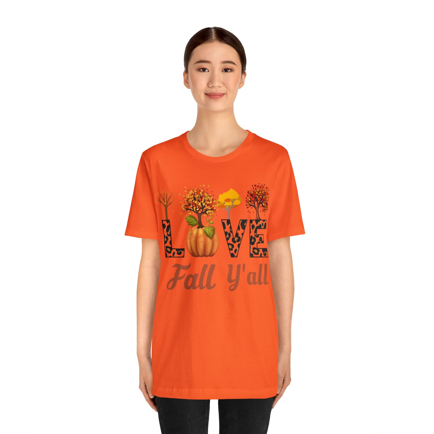 Leopard Print Love Fall Y'all, Fall shirt, Fall lover gift, Nature lover gift.